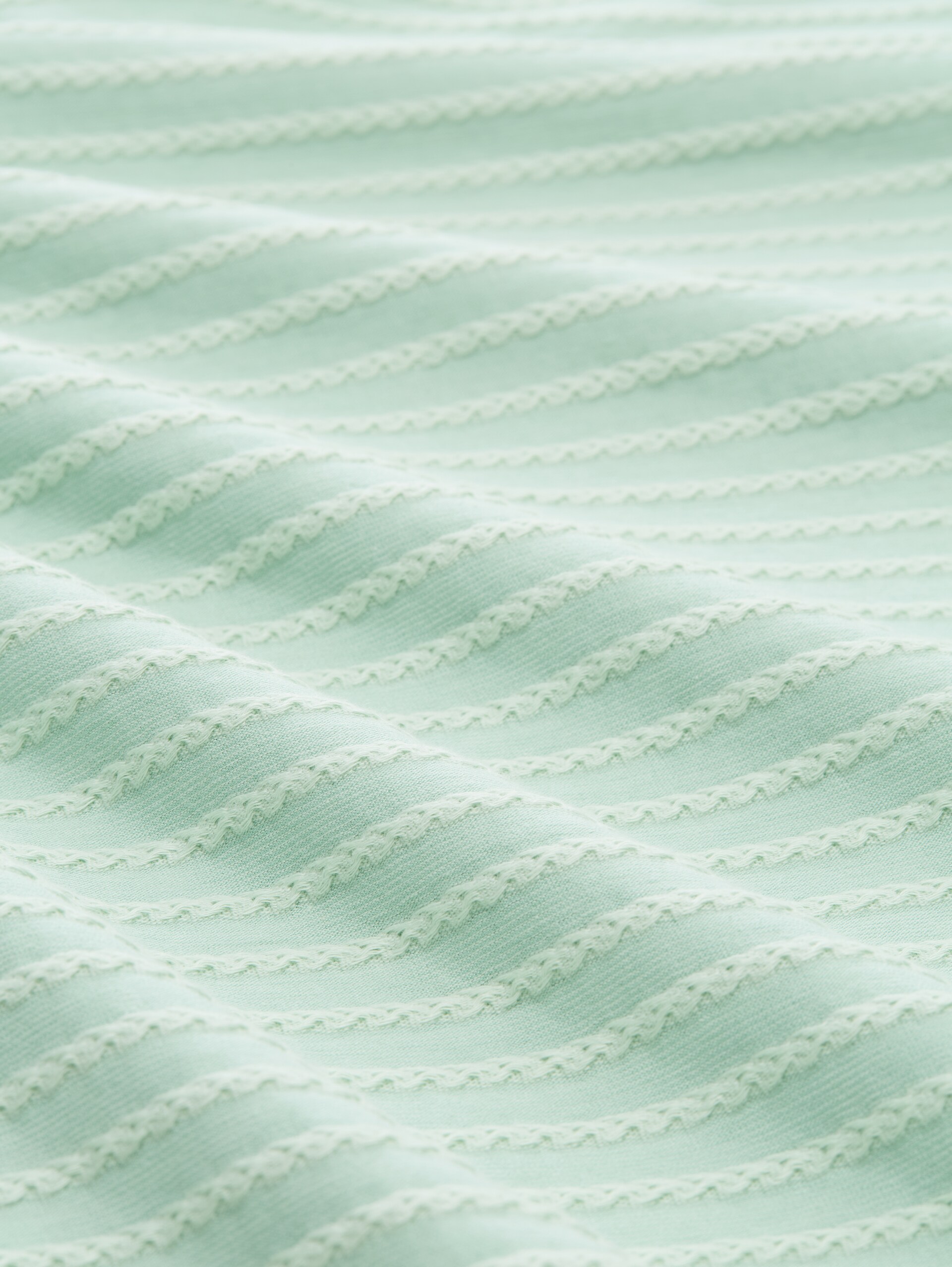 Sweatshirt mit Streifenmuster - tonal green structure stripe - Material-Ansicht