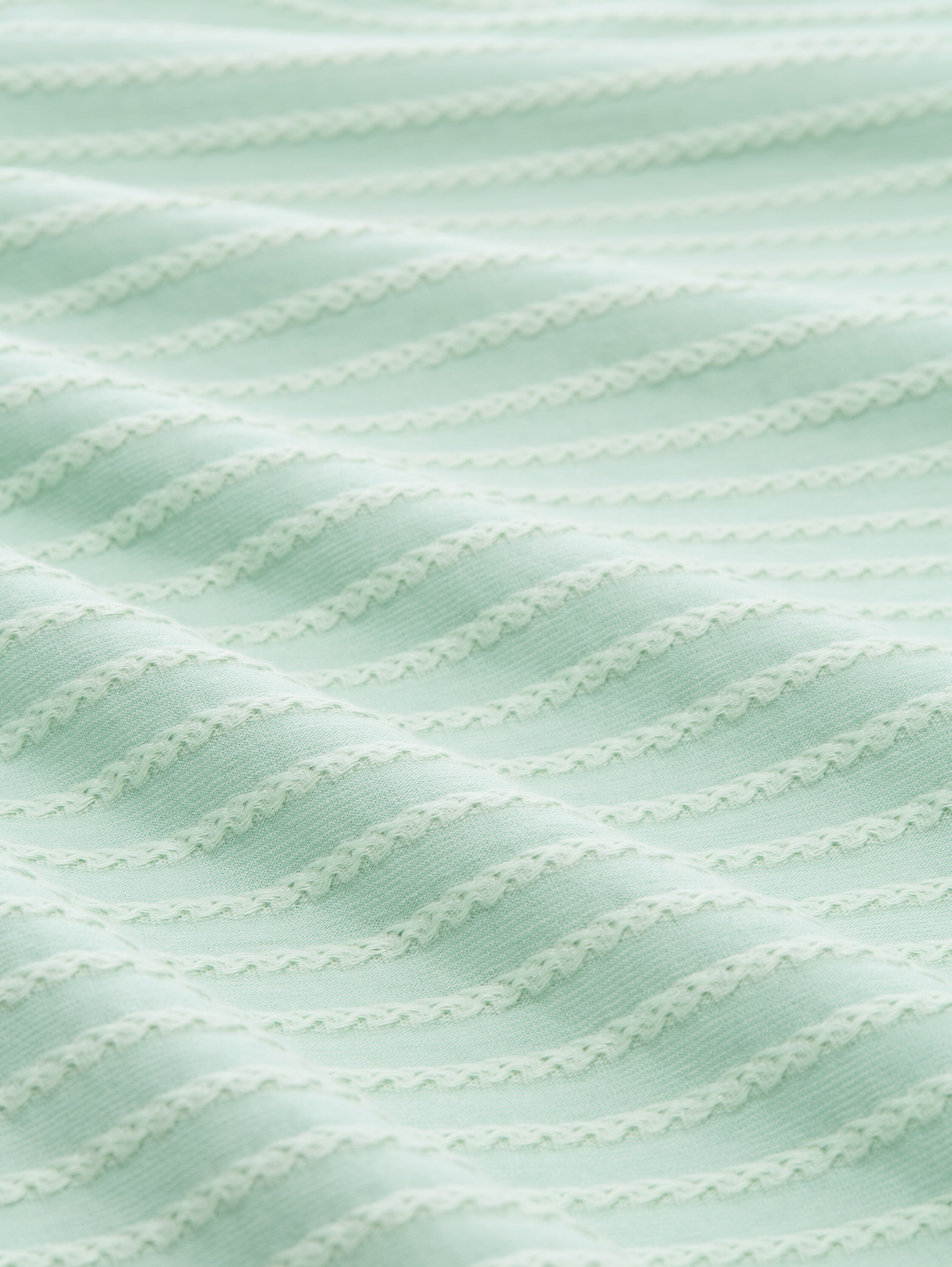 Sweatshirt mit Streifenmuster - tonal green structure stripe - Material-Ansicht