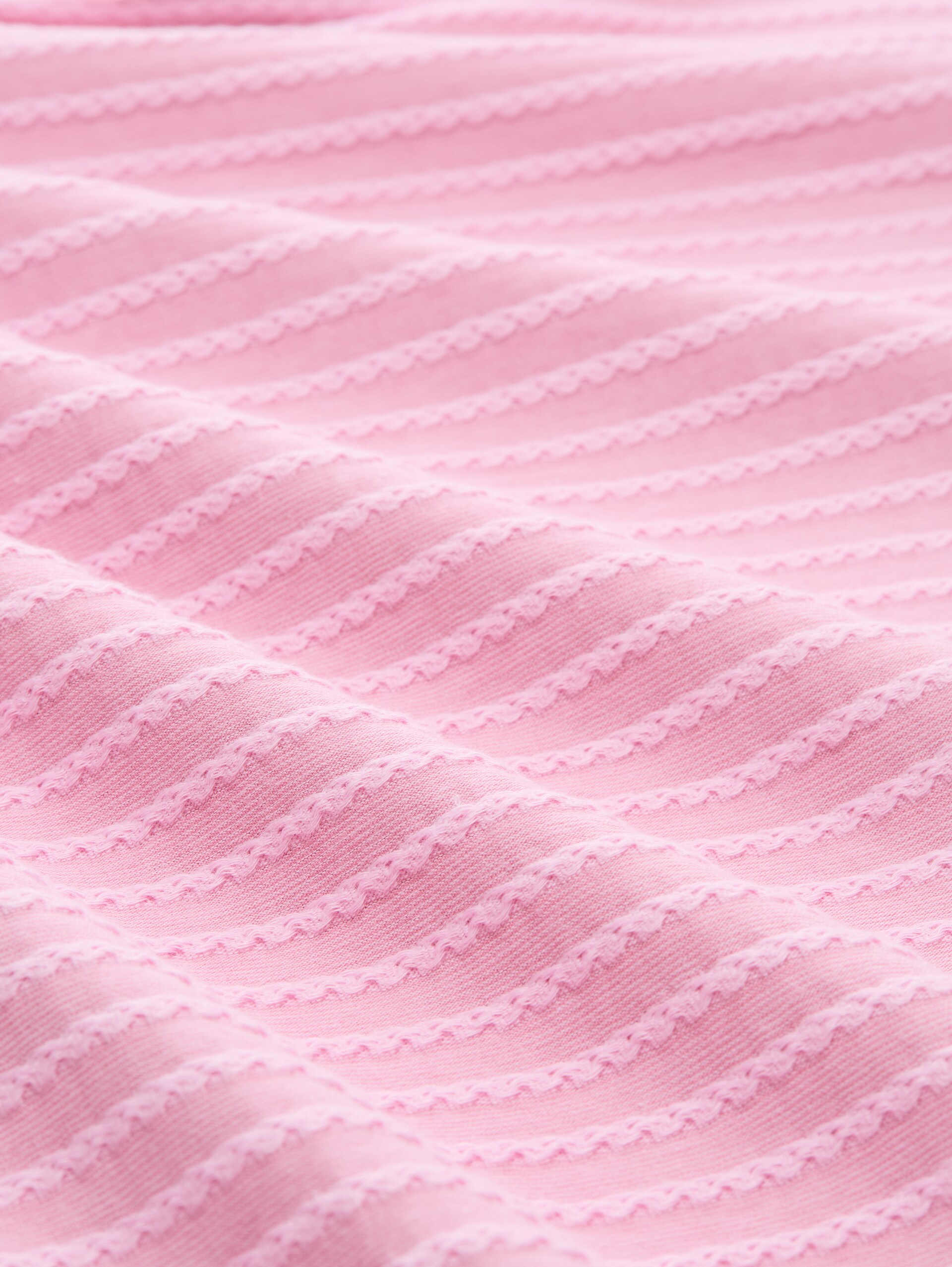 Sweatshirt mit Streifenmuster - tonal rose structure stripe - Material-Ansicht