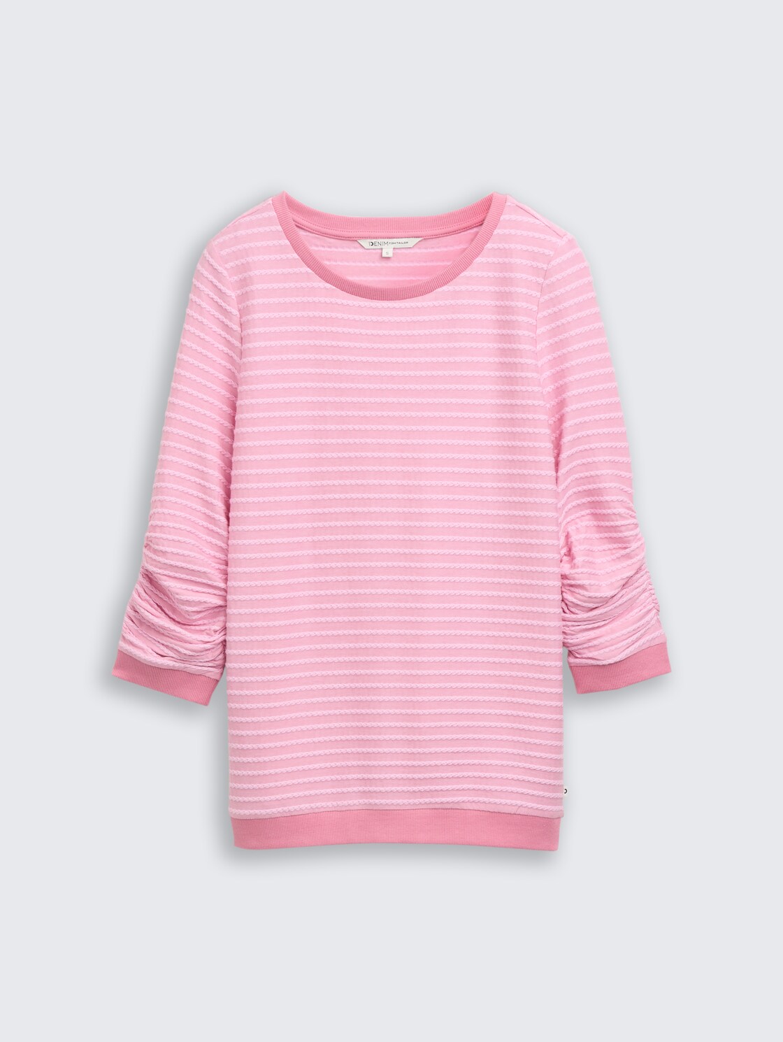 Sweatshirt mit Streifenmuster - tonal rose structure stripe - Vorder-Produkt-Ansicht
