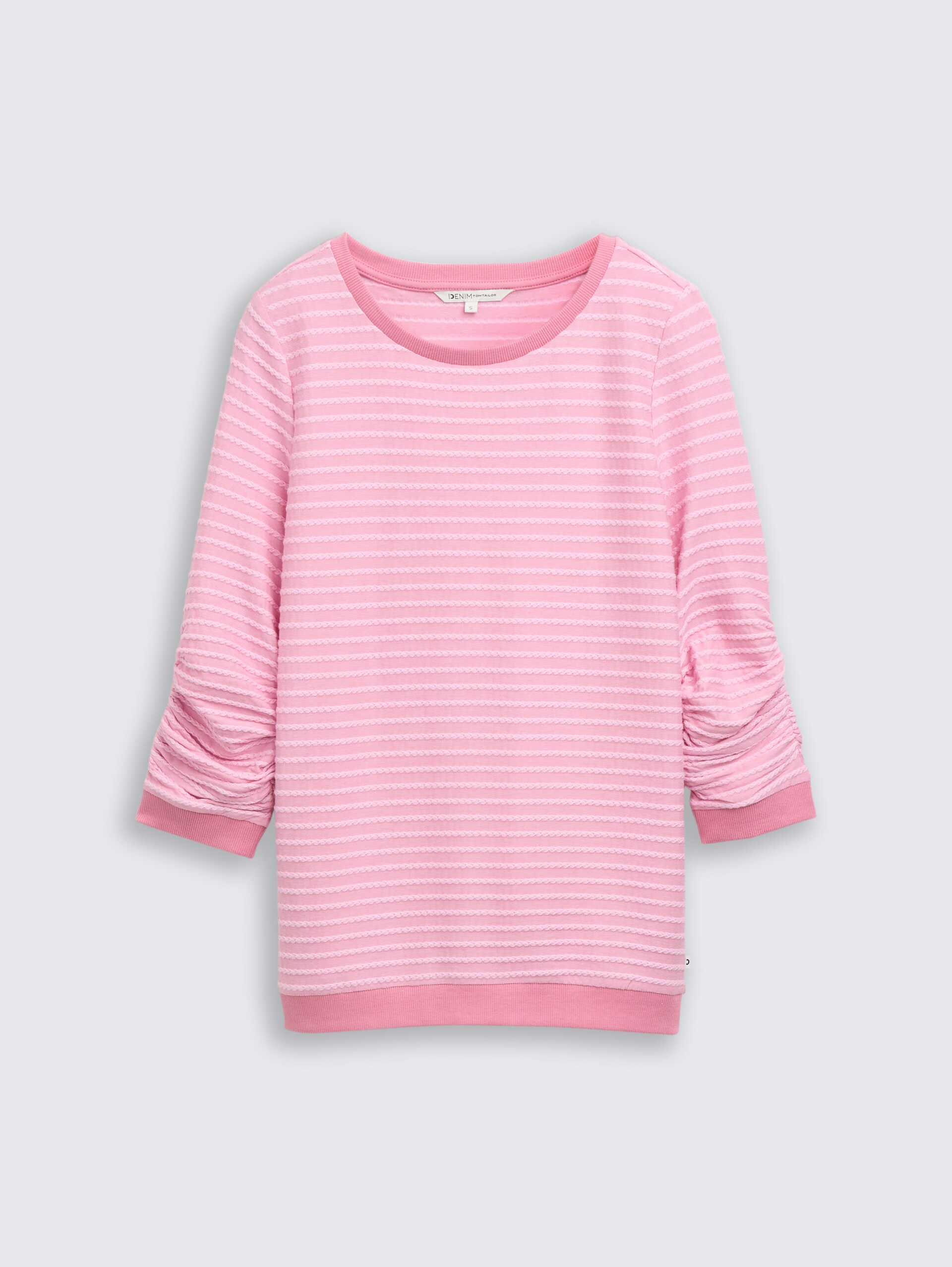 Sweatshirt mit Streifenmuster - tonal rose structure stripe - Vorder-Produkt-Ansicht
