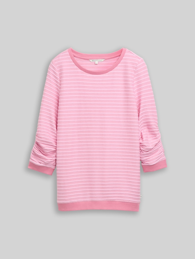Sweat-shirt à rayures par Denim Female, tonal rose structure stripe