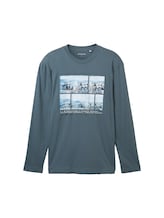 Ausgewählt, Langarmshirt mit Print von Tom Tailor, grün