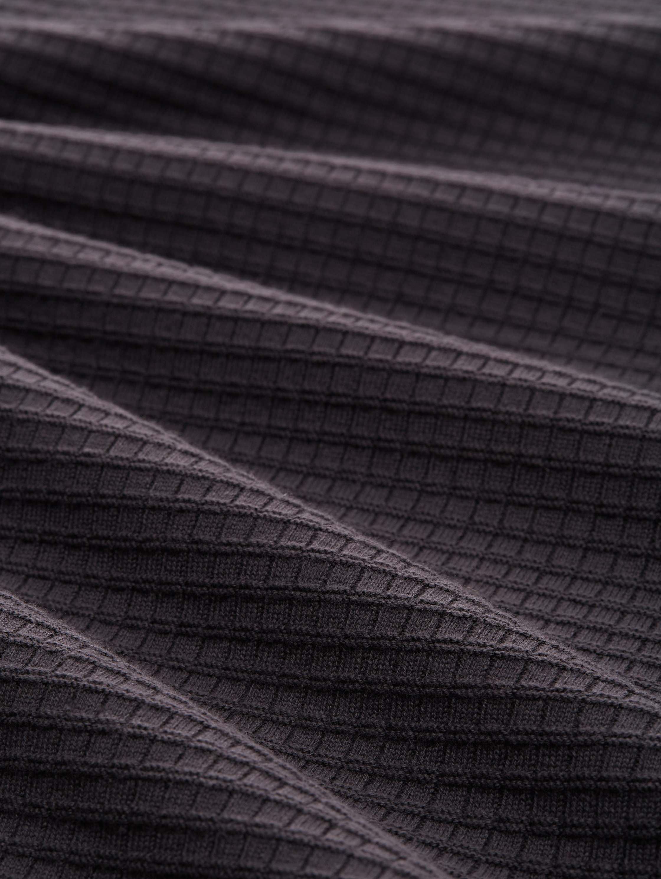 Gebreide trui met structuur - coal grey - Materiaalweergave