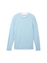 Ausgewählt, Strickpullover mit Struktur von Tom Tailor, blau