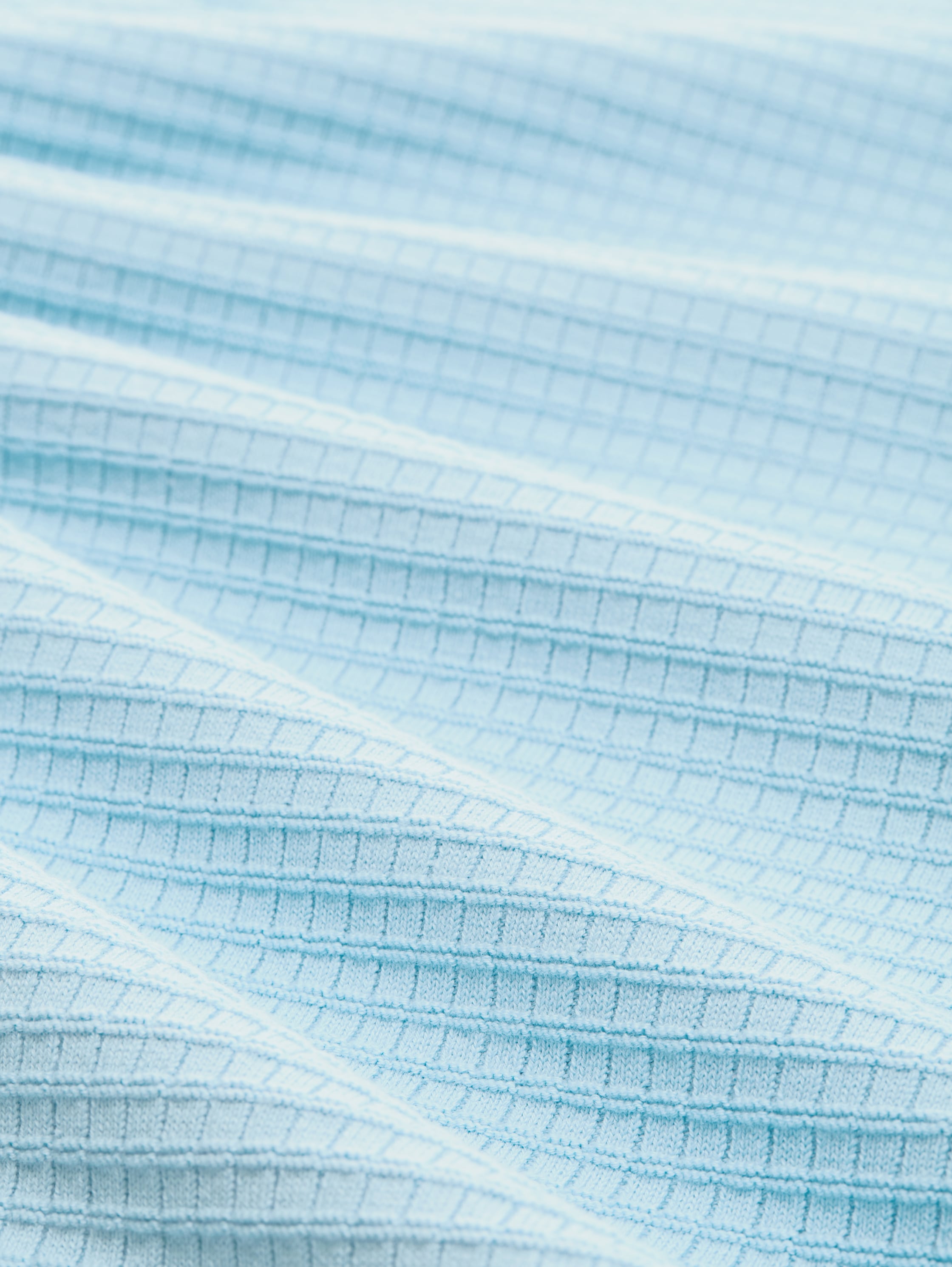 Strickpullover mit Struktur - washed out middle blue - Material-Ansicht