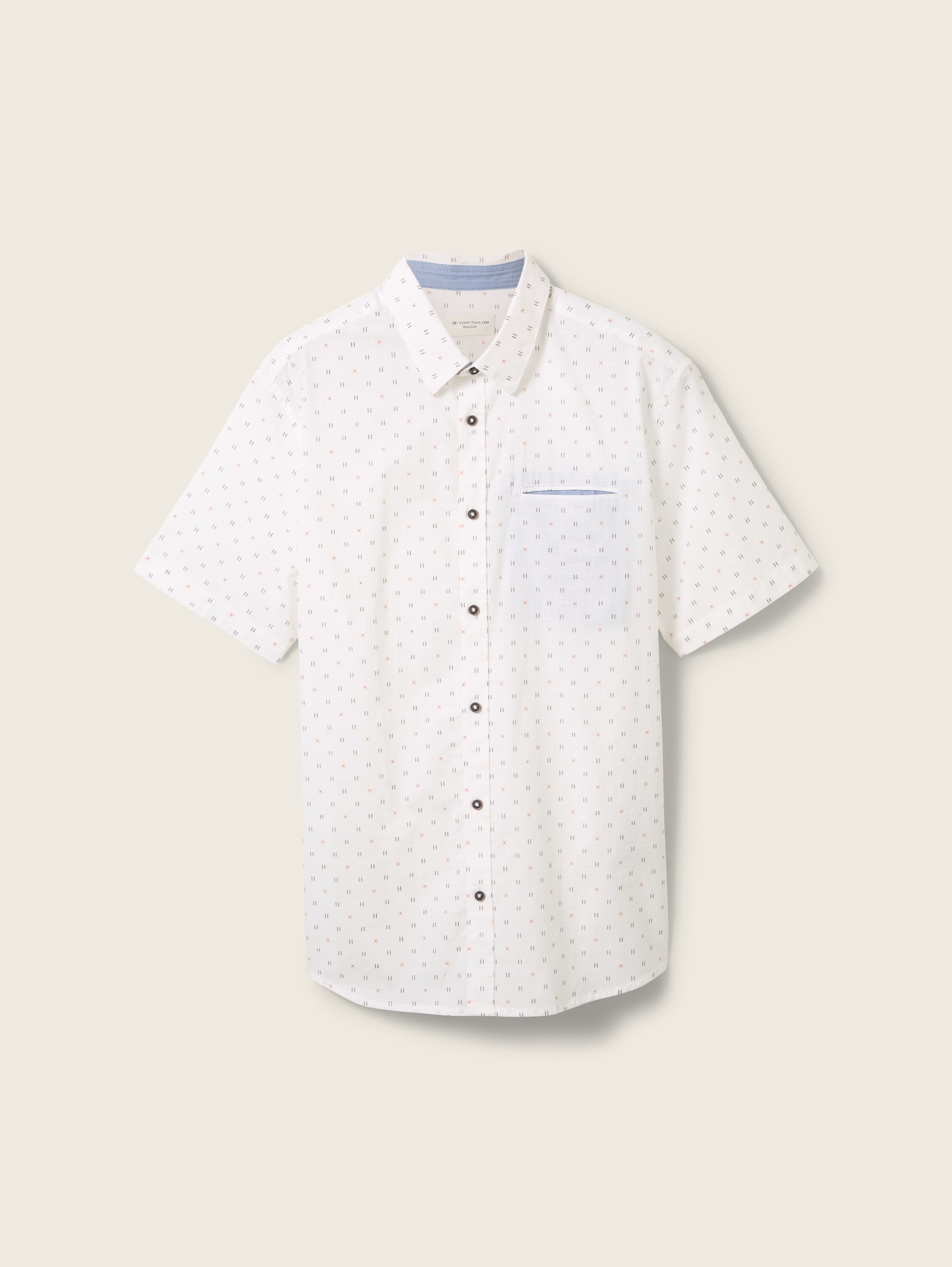 Kurzarmhemd mit Print - white stripe design - Vorder-Produkt-Ansicht