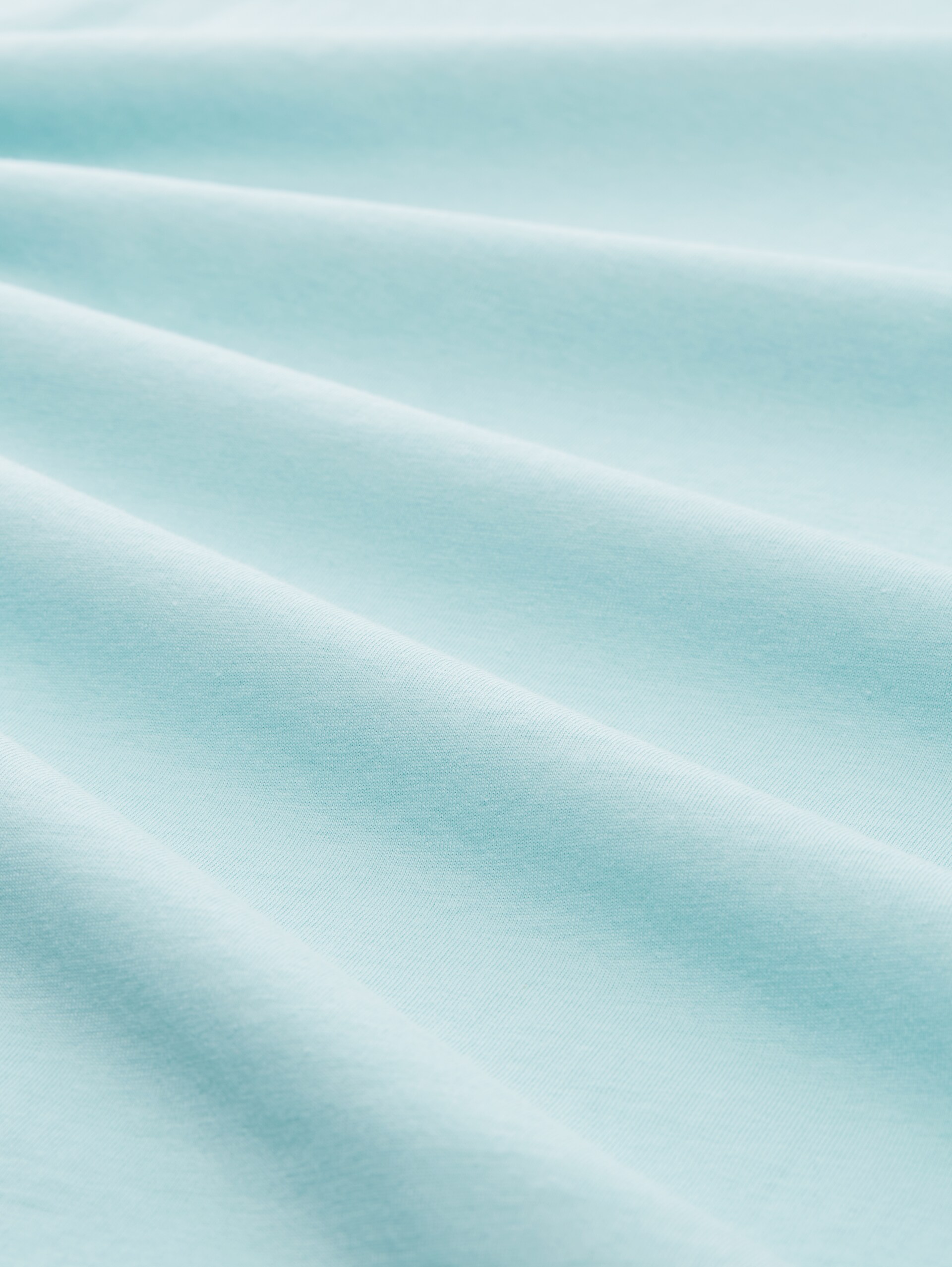 T-shirt loose fit en coton - pastel turquoise - Vue de la matière