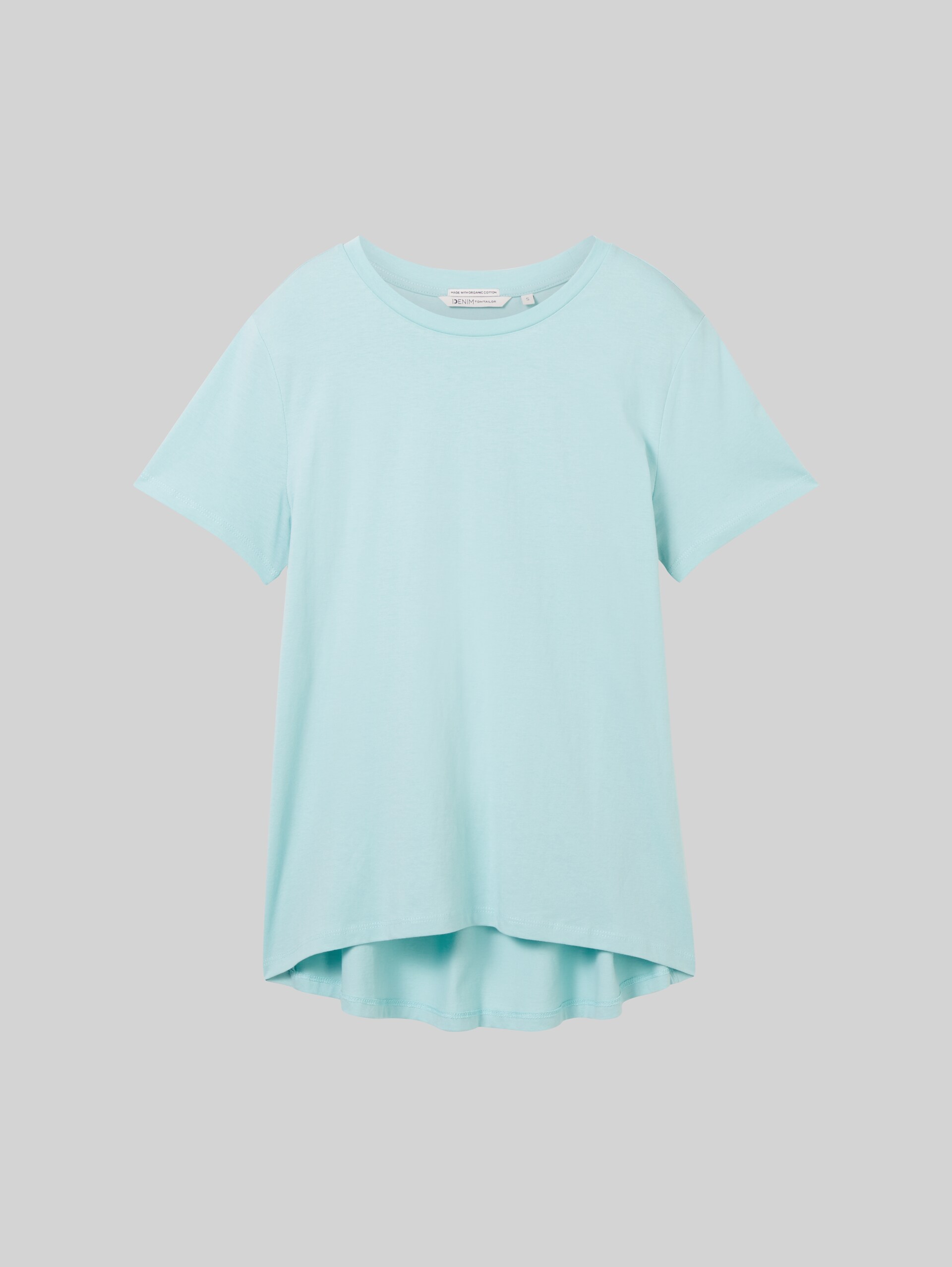 T-shirt loose fit en coton - pastel turquoise - Vue de face du produit
