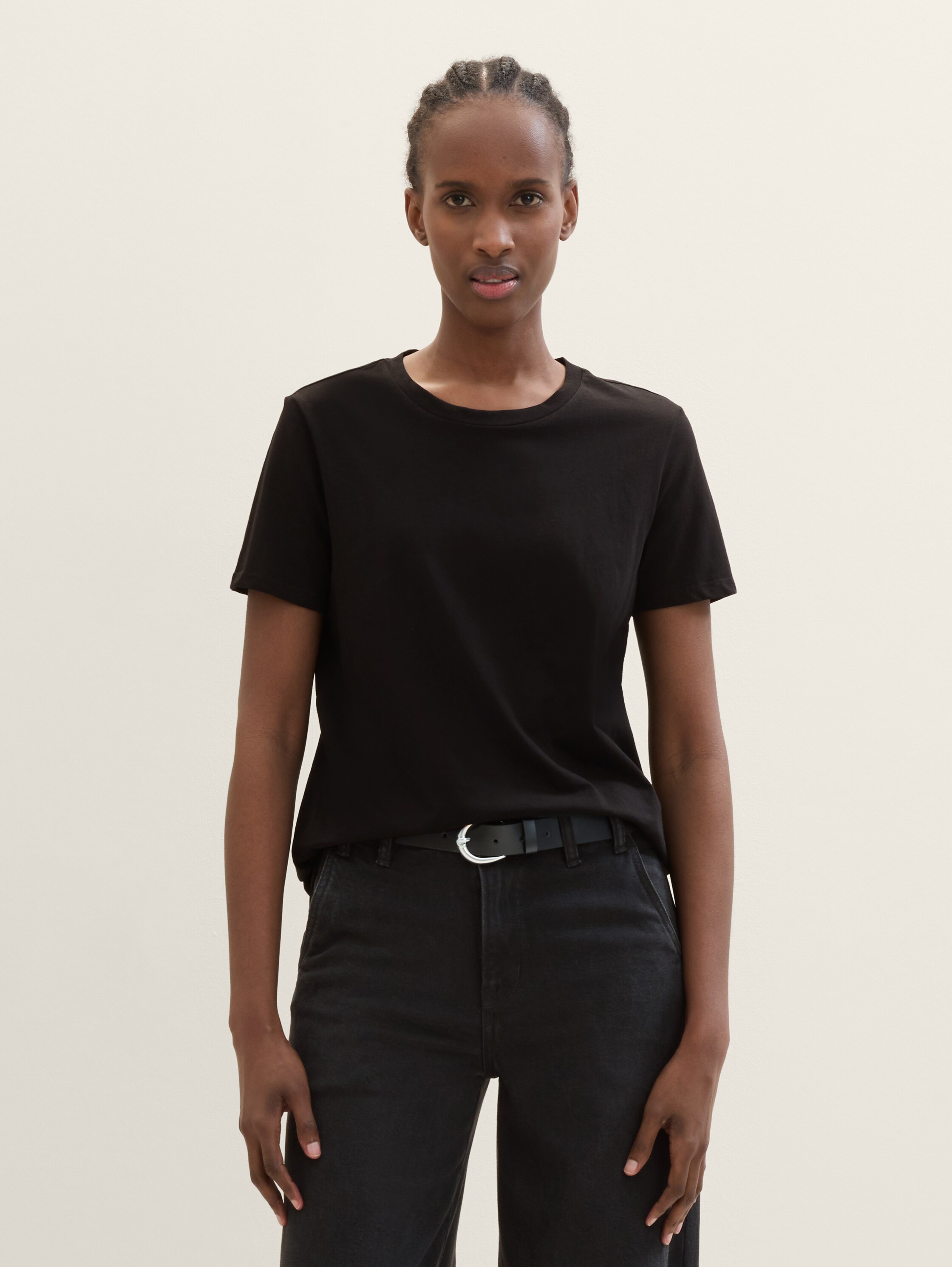 Loose Fit T-Shirt aus Baumwolle - deep_black_1 - 