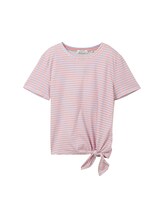 Ausgewählt, T-Shirt mit Knoten-Detail von Tom Tailor, weiß