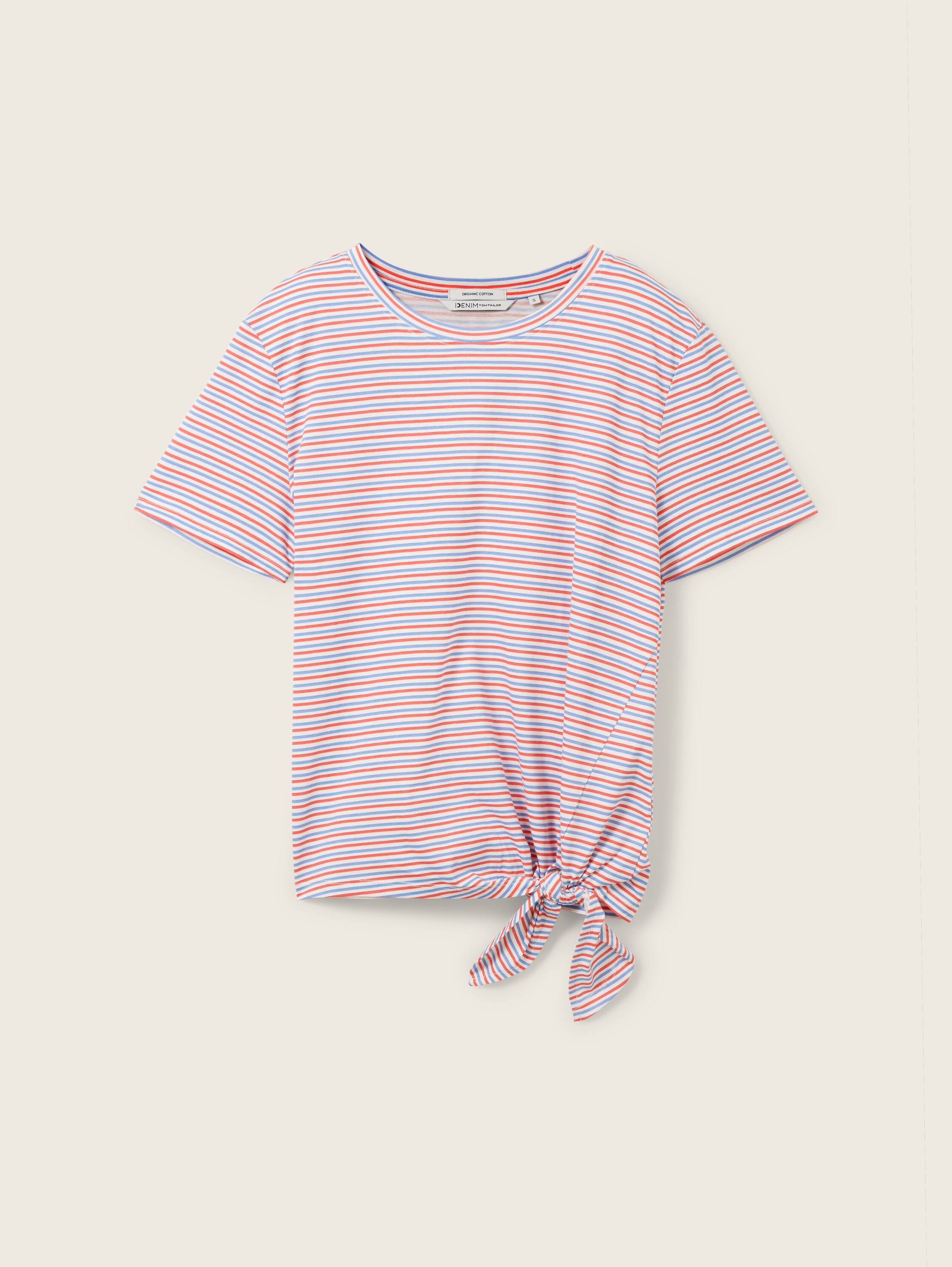T-Shirt mit Knoten-Detail - weiß - Produktansicht