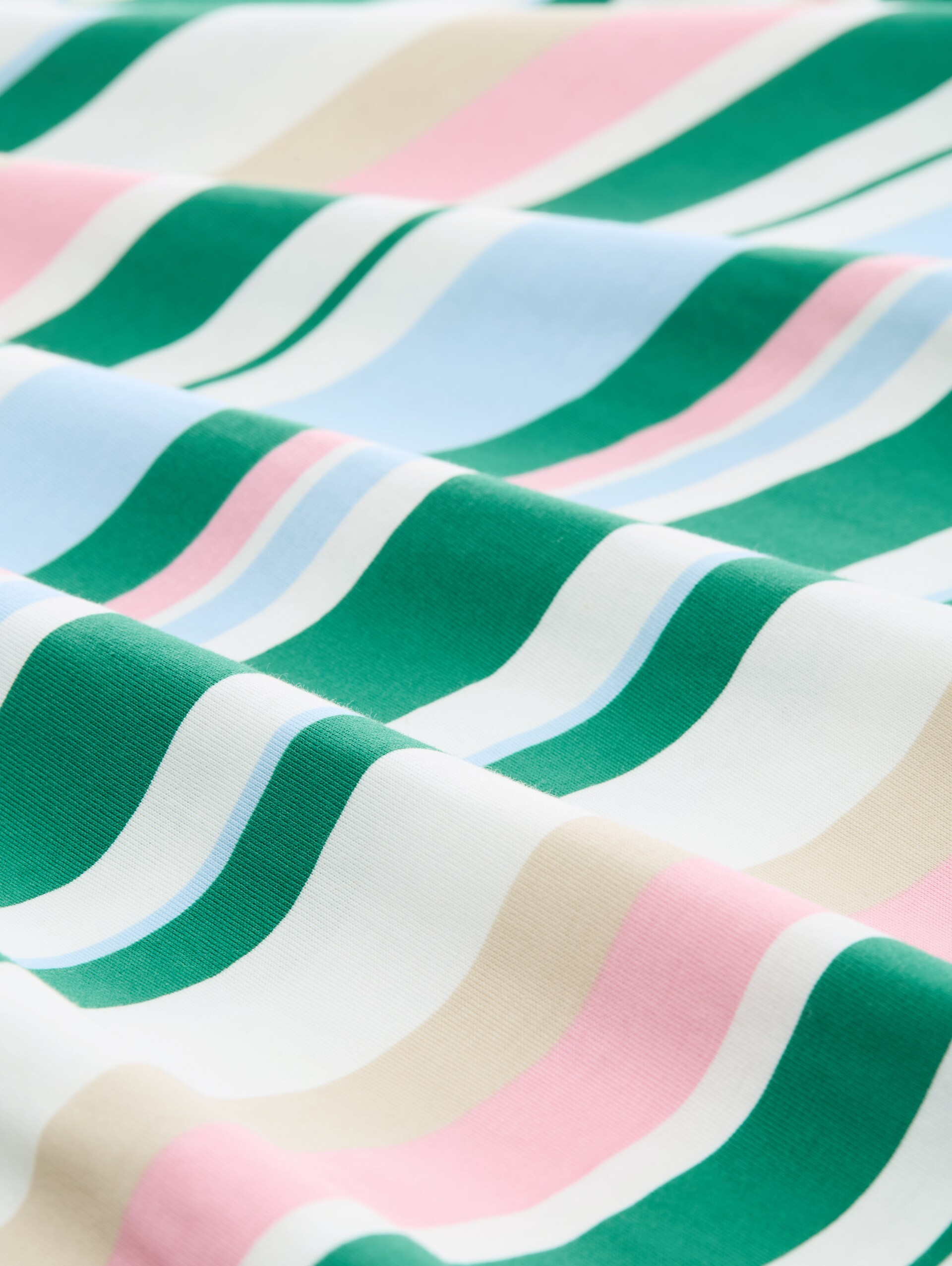 T-shirt met knoopdetail - multicolor stripe - Materiaalweergave