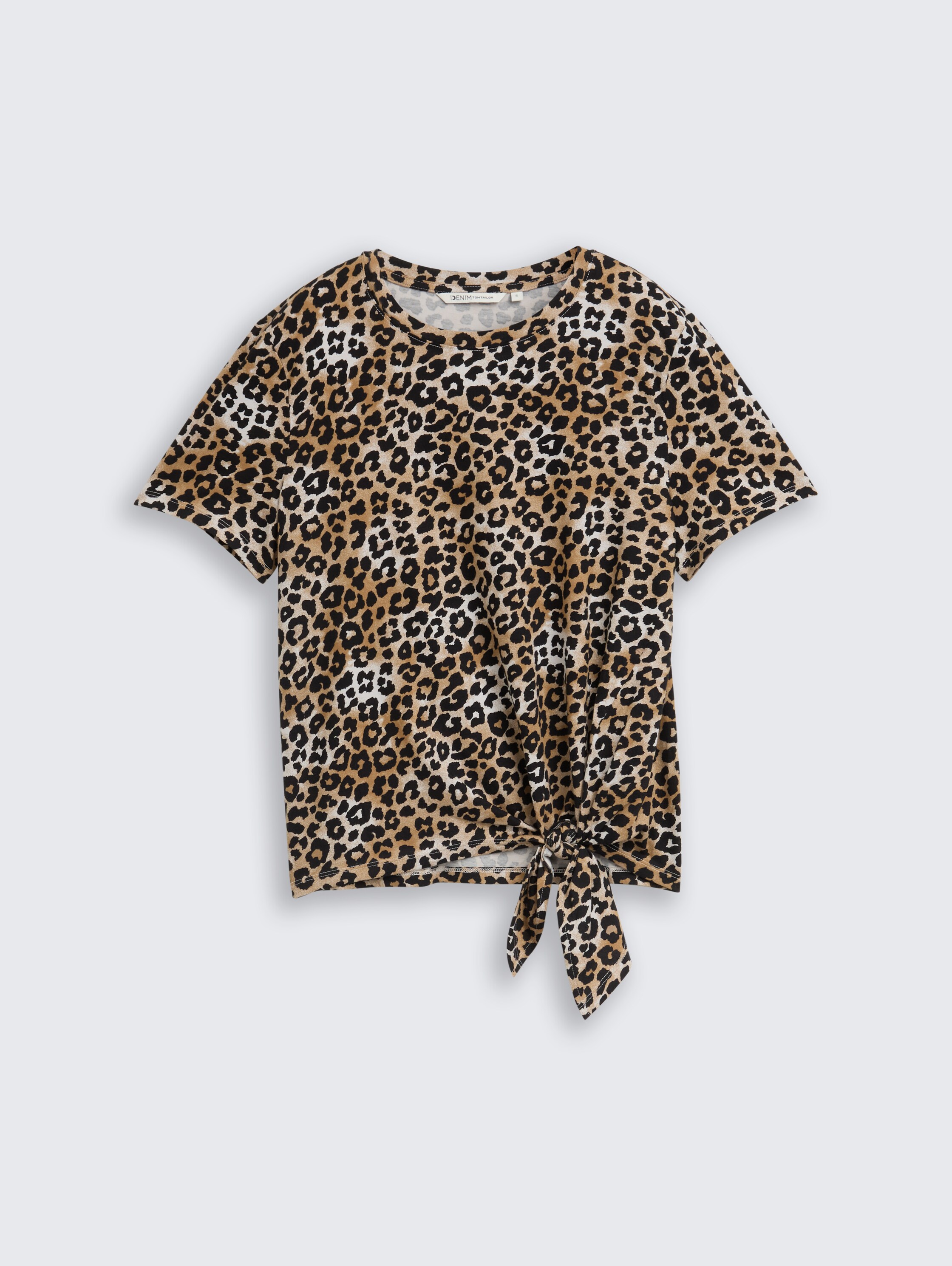 T-Shirt mit Knoten-Detail - leo_print - 