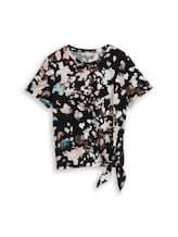 Nicht ausgewählt, T-Shirt mit Knoten-Detail von , schwarz