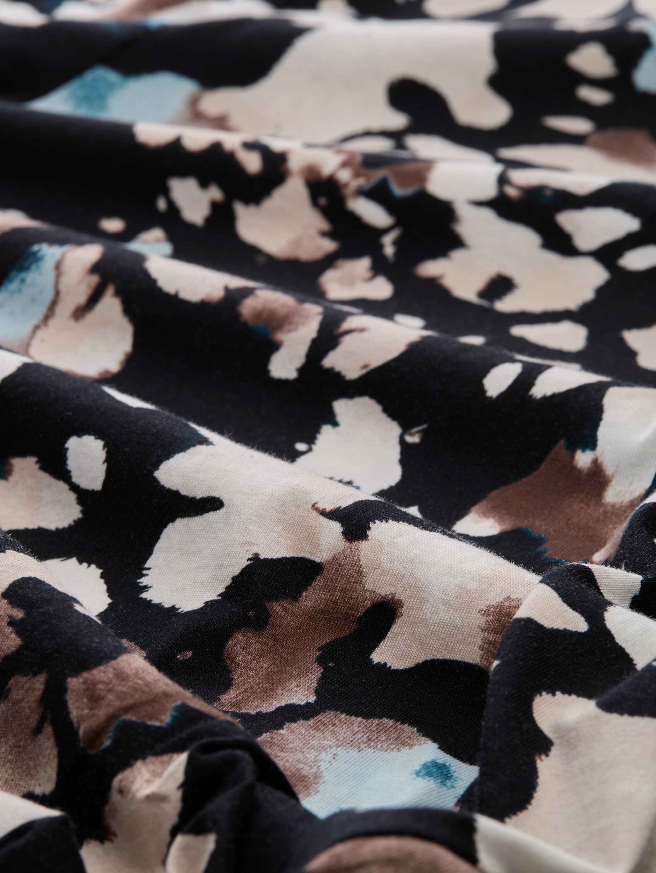 T-Shirt mit Knoten-Detail - abstract_print - 