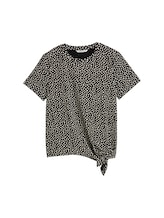 Ausgewählt, T-Shirt mit Knoten-Detail von Tom Tailor, schwarz