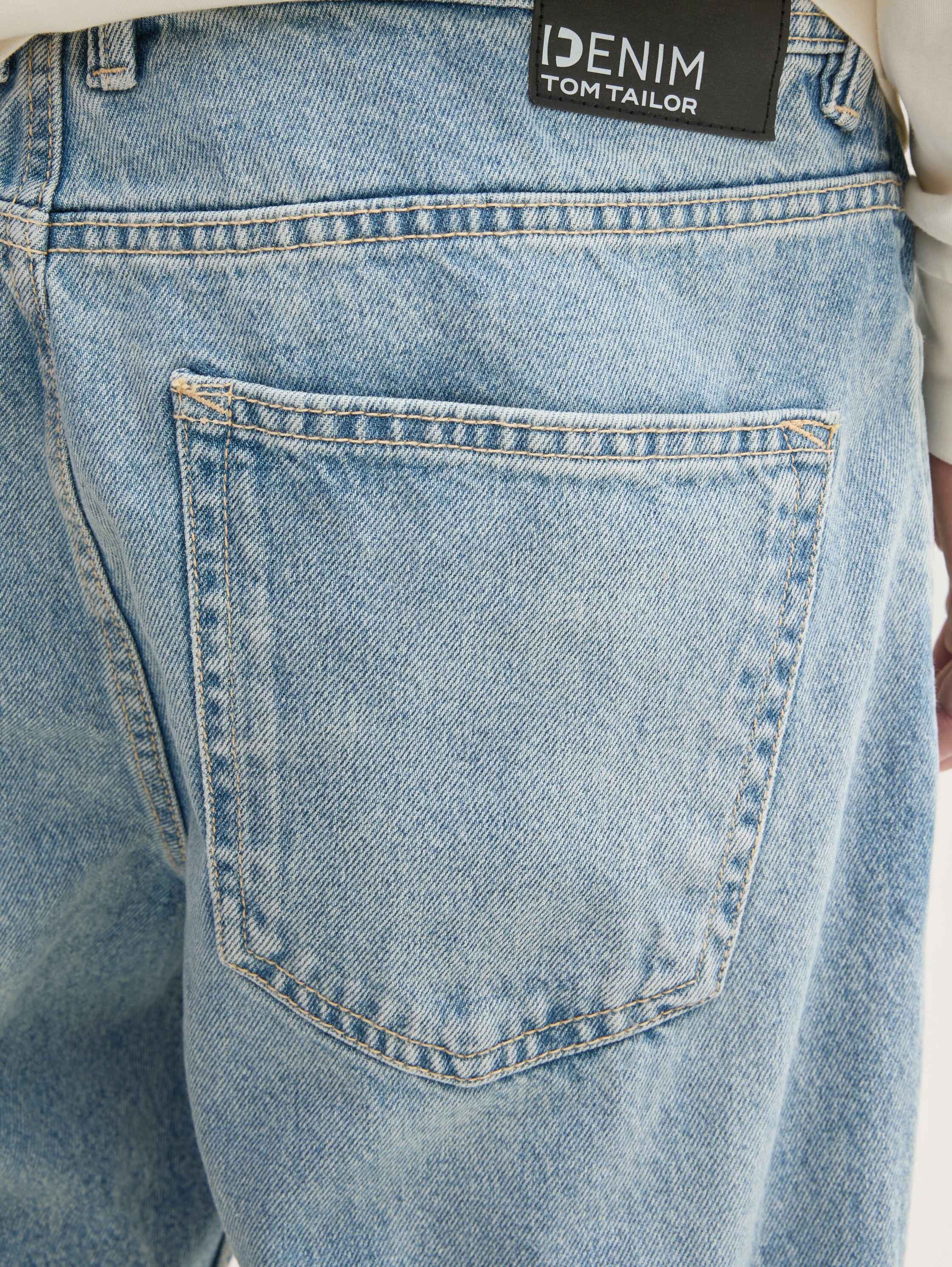 Loose Straight Fit Jeans - super_stone_blue_denim_tint - 