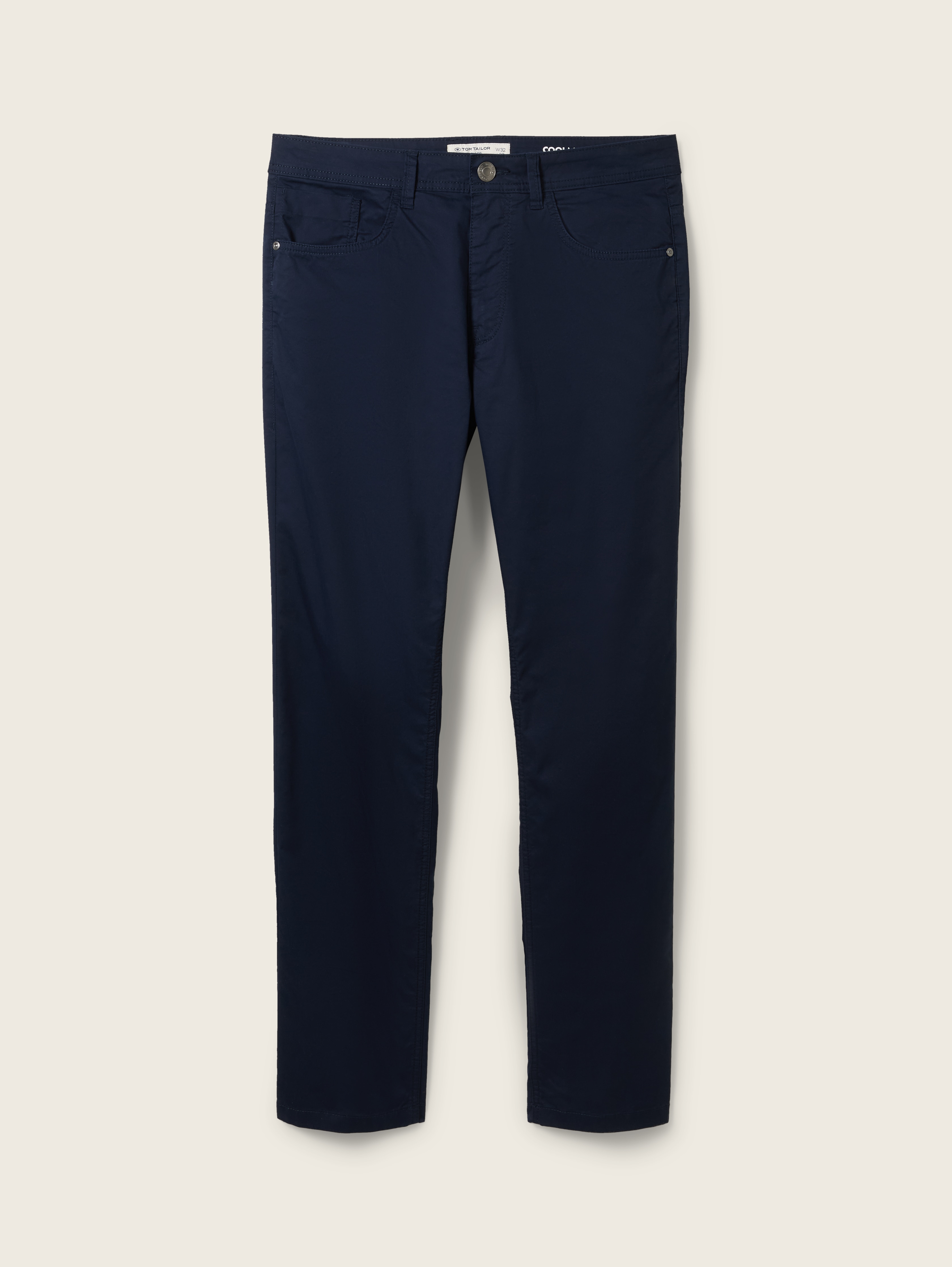 Chino trousers with belt by Tom Tailor