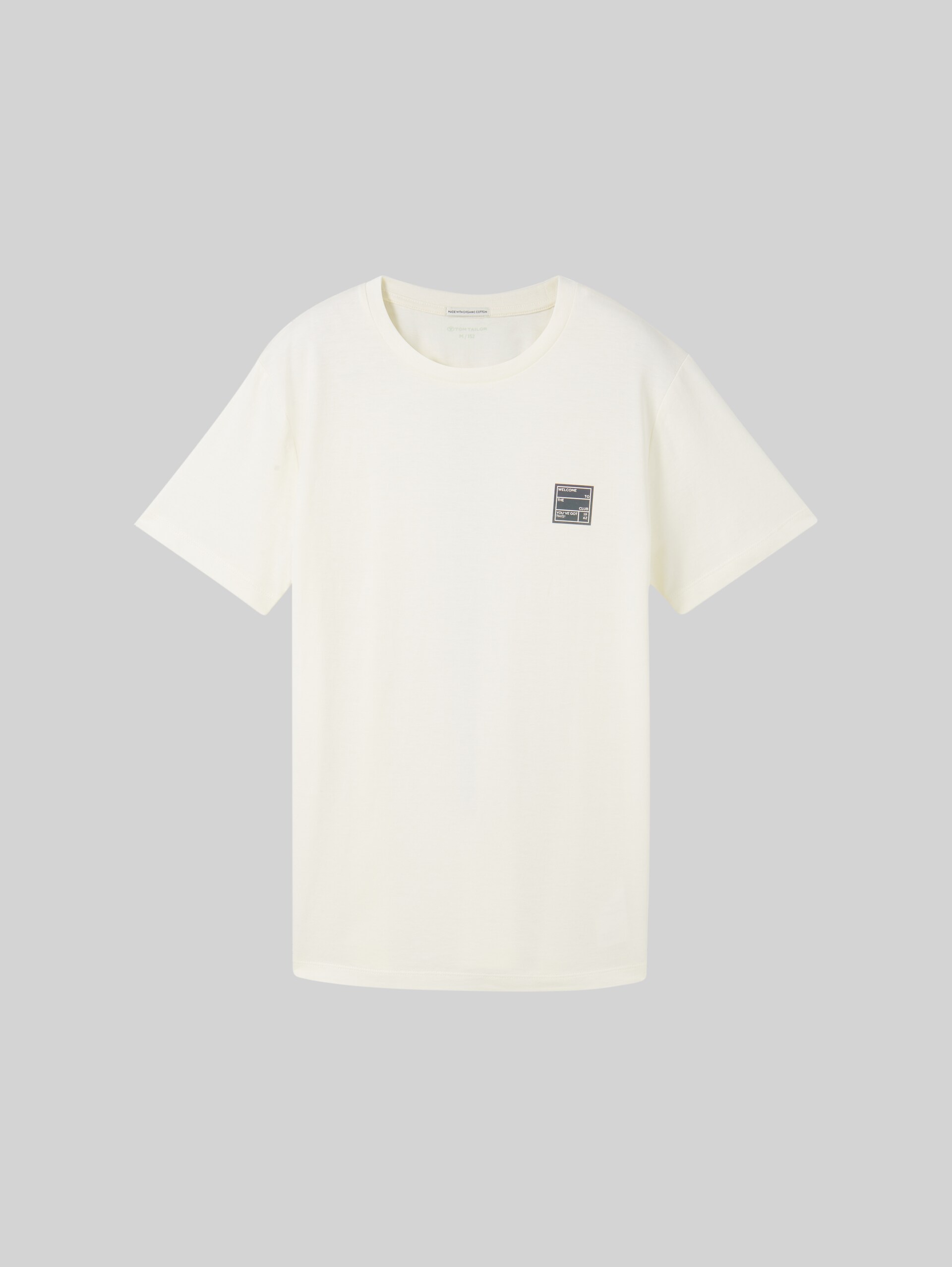 T-Shirt mit Bio-Baumwolle - Wool White - Vorder-Produkt-Ansicht