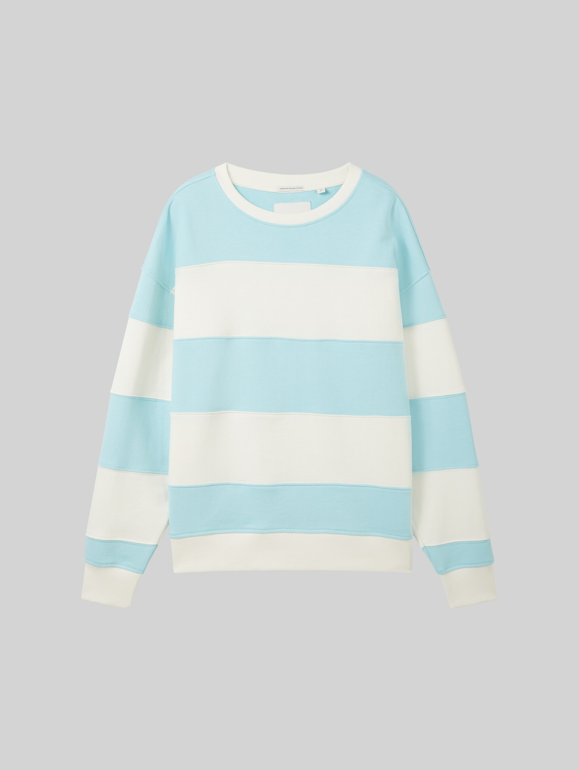 Sweatshirt mit Bio-Baumwolle - pastel turquoise - Vorder-Produkt-Ansicht