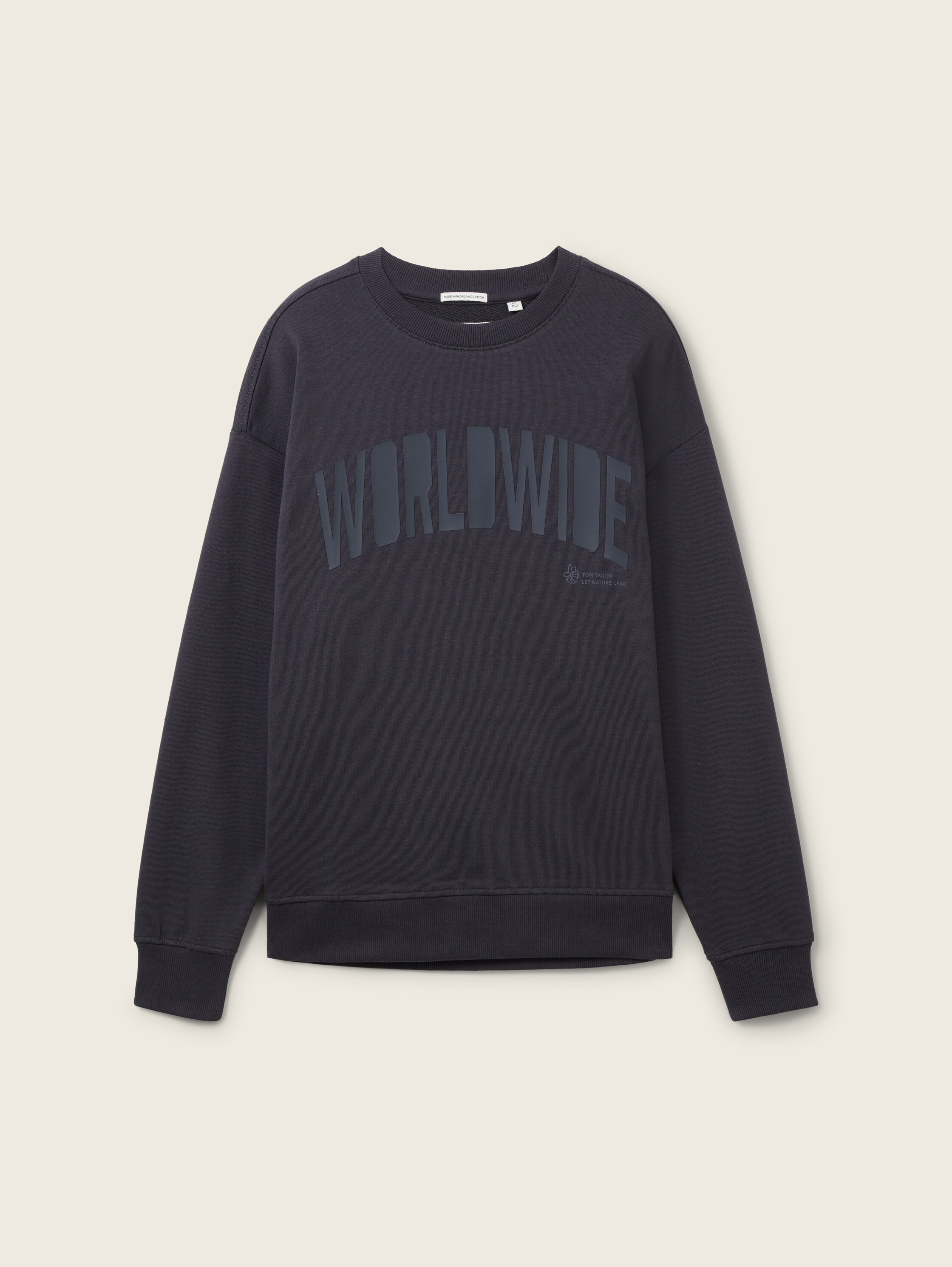 Oversize Sweatshirt mit Bio-Baumwolle - blau - 
