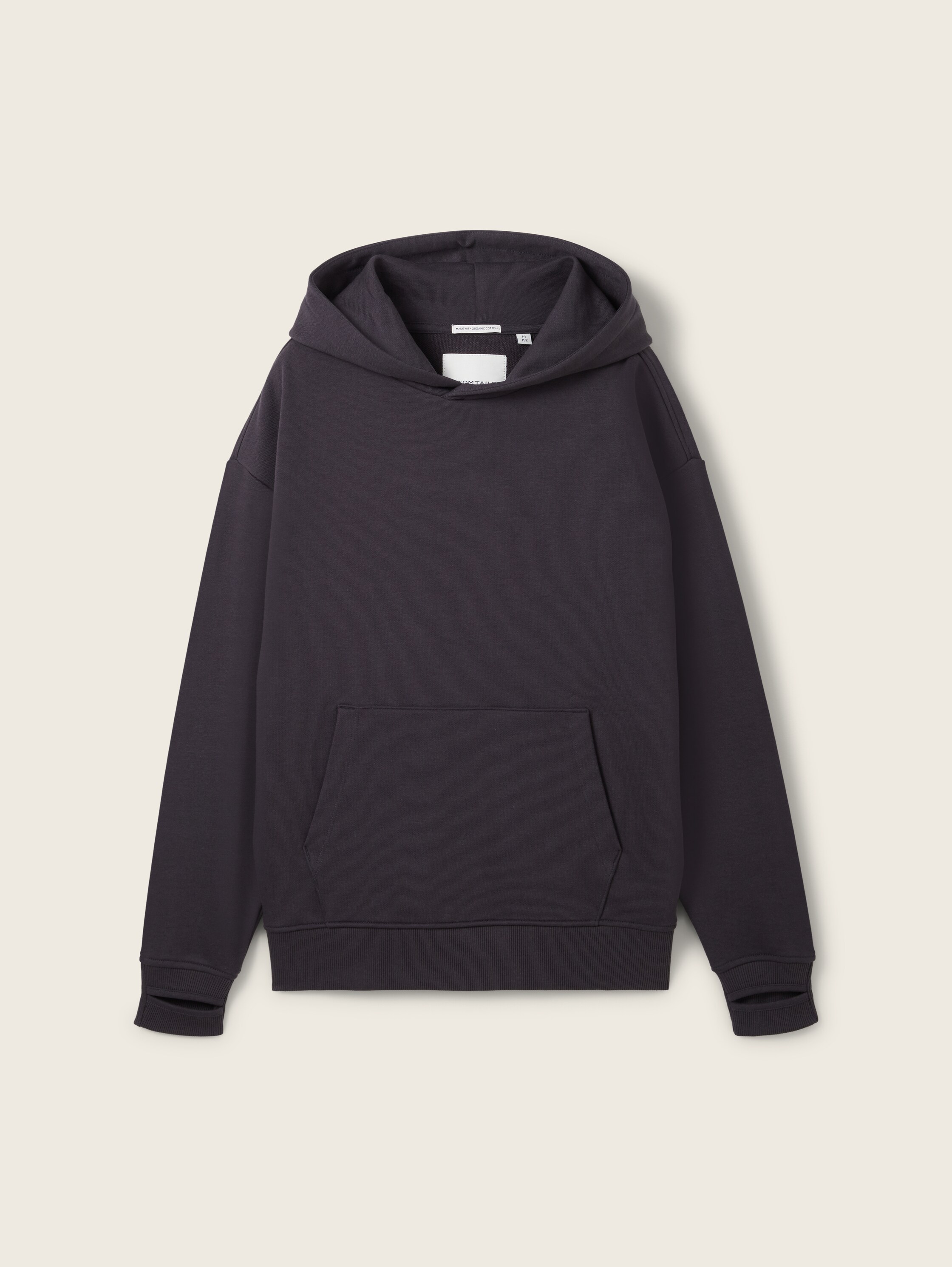 Oversized Hoodie mit Bio-Baumwolle - blau - 