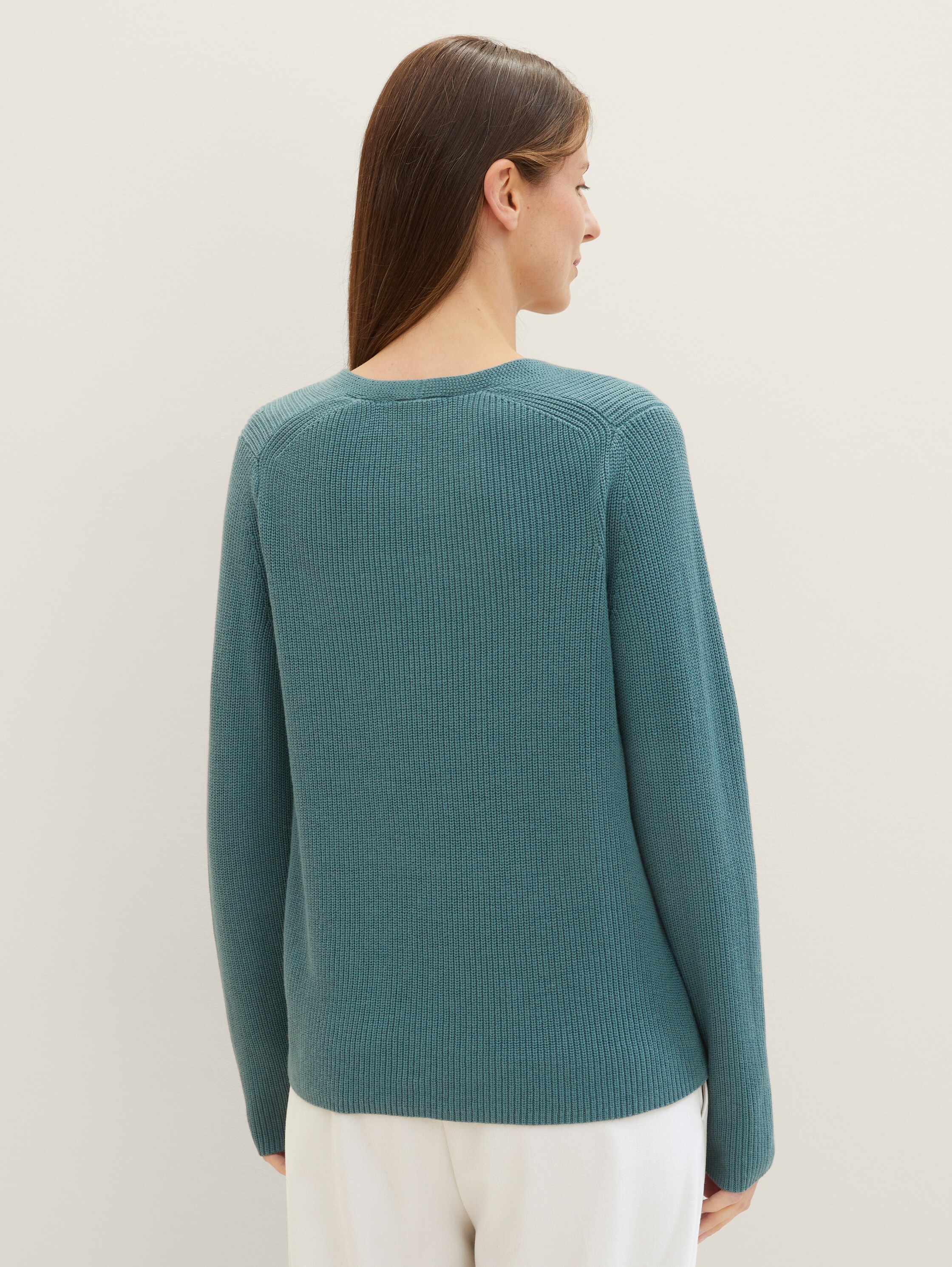 Strickpullover mit V-Ausschnitt - 4