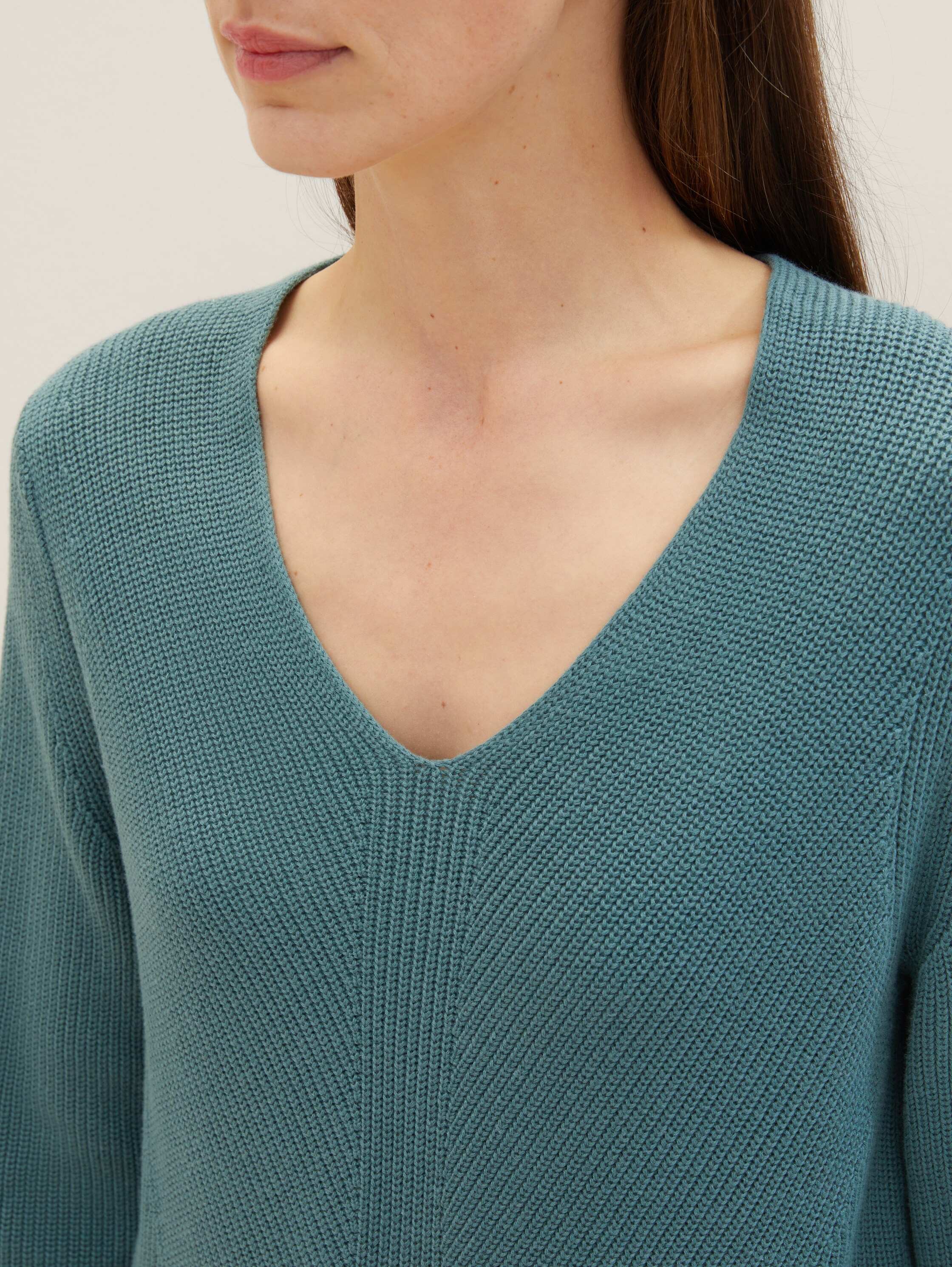 Strickpullover mit V-Ausschnitt - 6