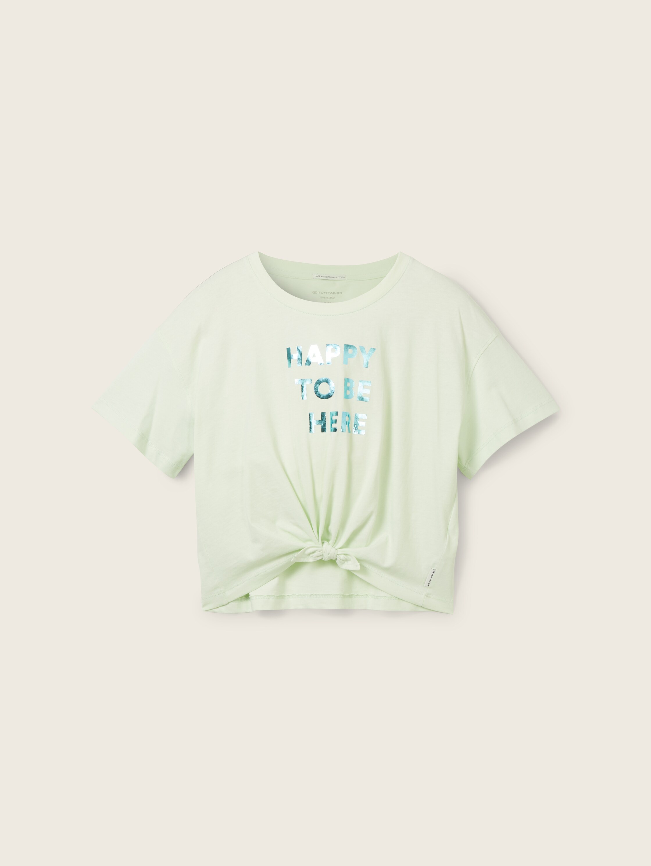 T-shirt met organische katoen - pale peppermint - Product vooraanzicht