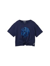 Geselecteerd, T-shirt met organische katoen door Tom Tailor, blauw