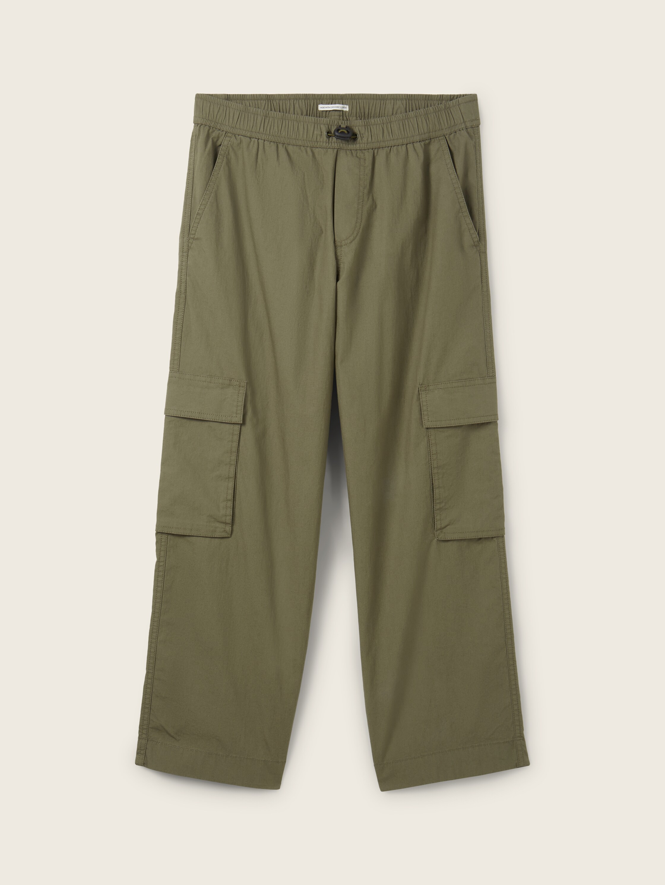 Pantalon cargo en coton bio - verdoyant - Vue du produit