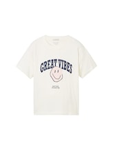 Geselecteerd, Oversized T-shirt met print door Tom Tailor, wit