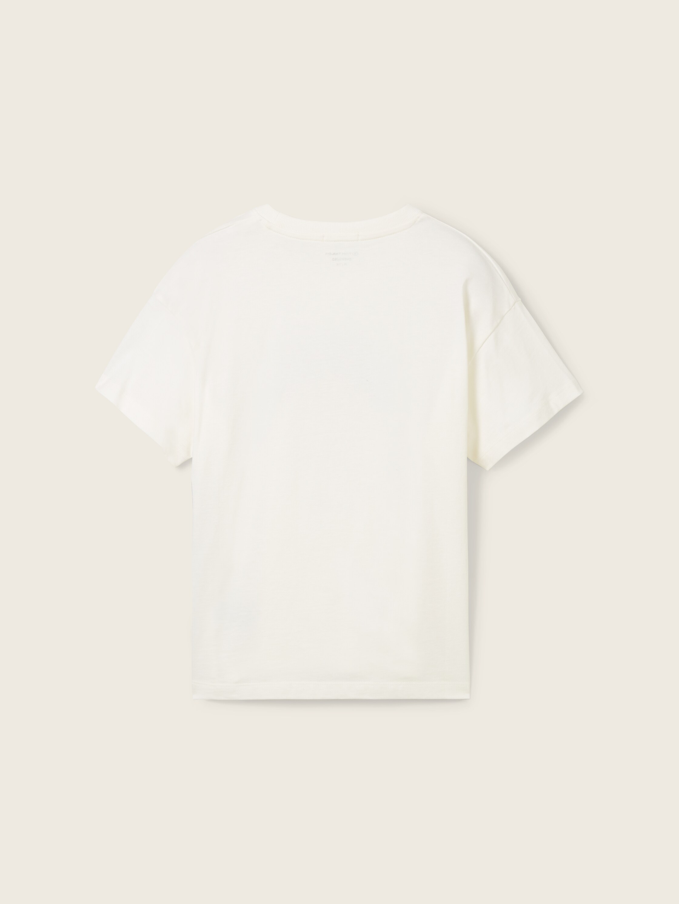 Oversized T-shirt met print - Wool White