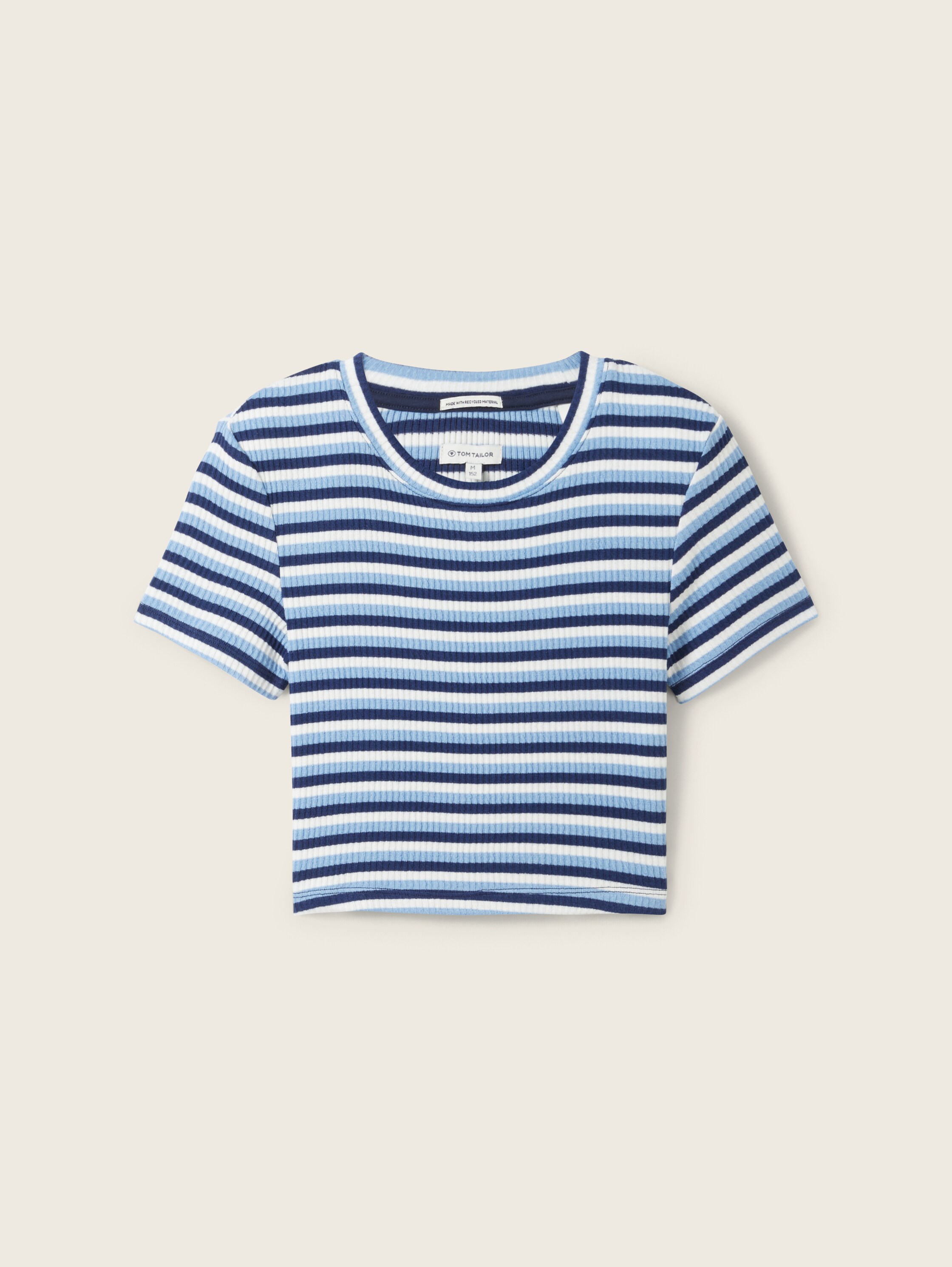 Cropped T-Shirt mit recyceltem Polyester - 1