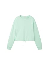 Niet geselecteerd, Cropped sweatshirt met gerecycled polyester door , groen