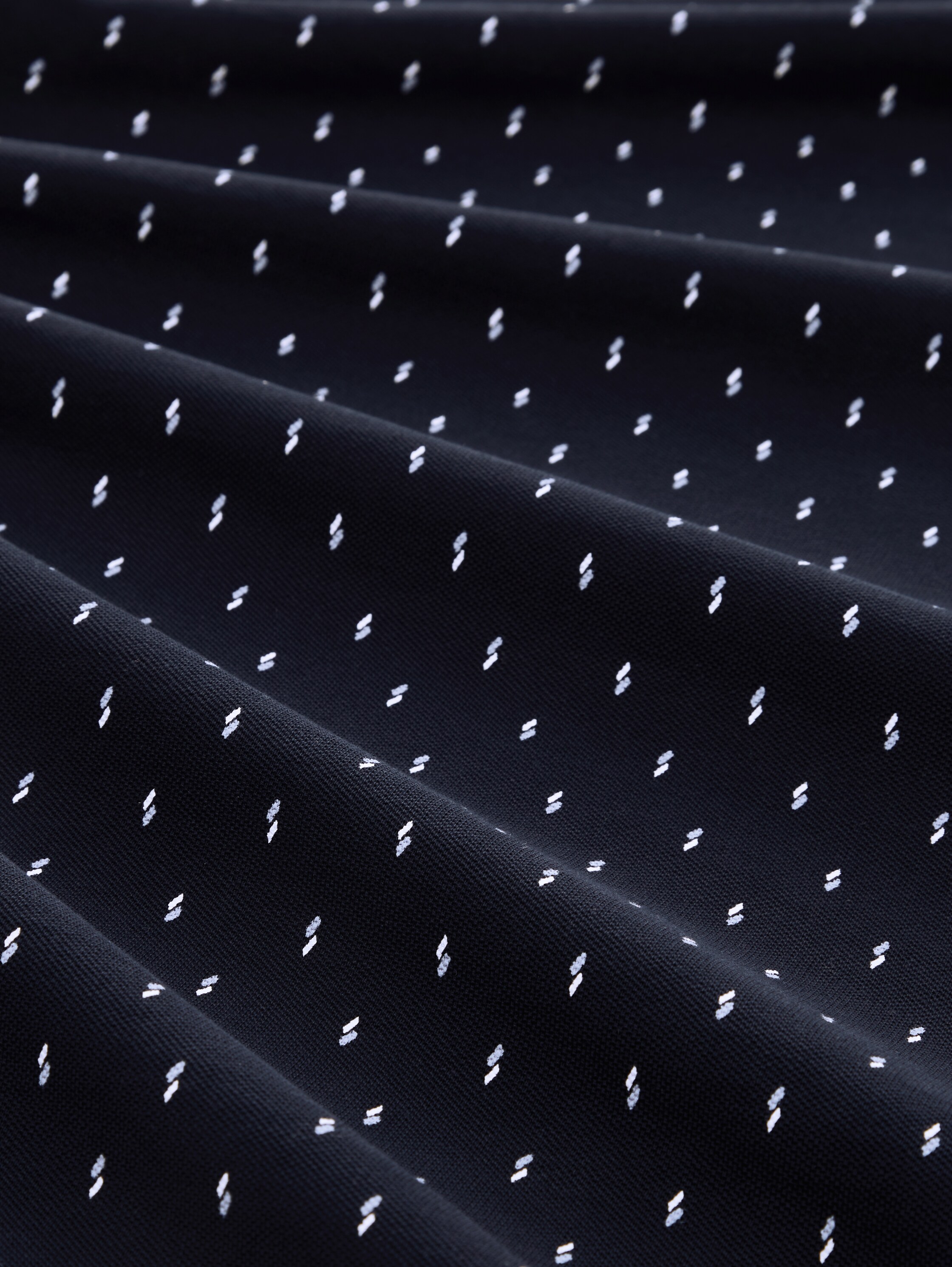 Poloshirt met allover-print - navy mini squares print