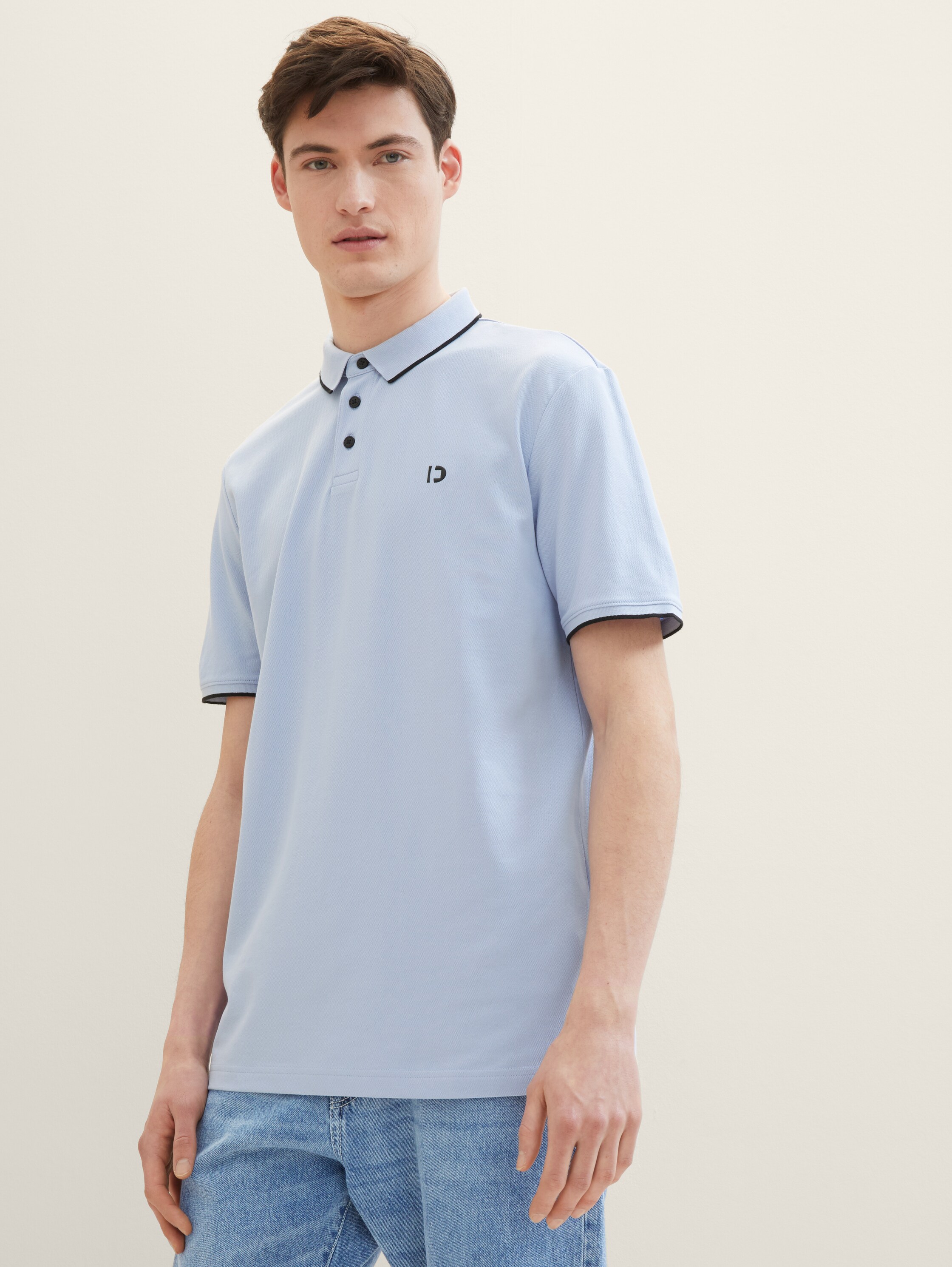 Basic Poloshirt - blau - 