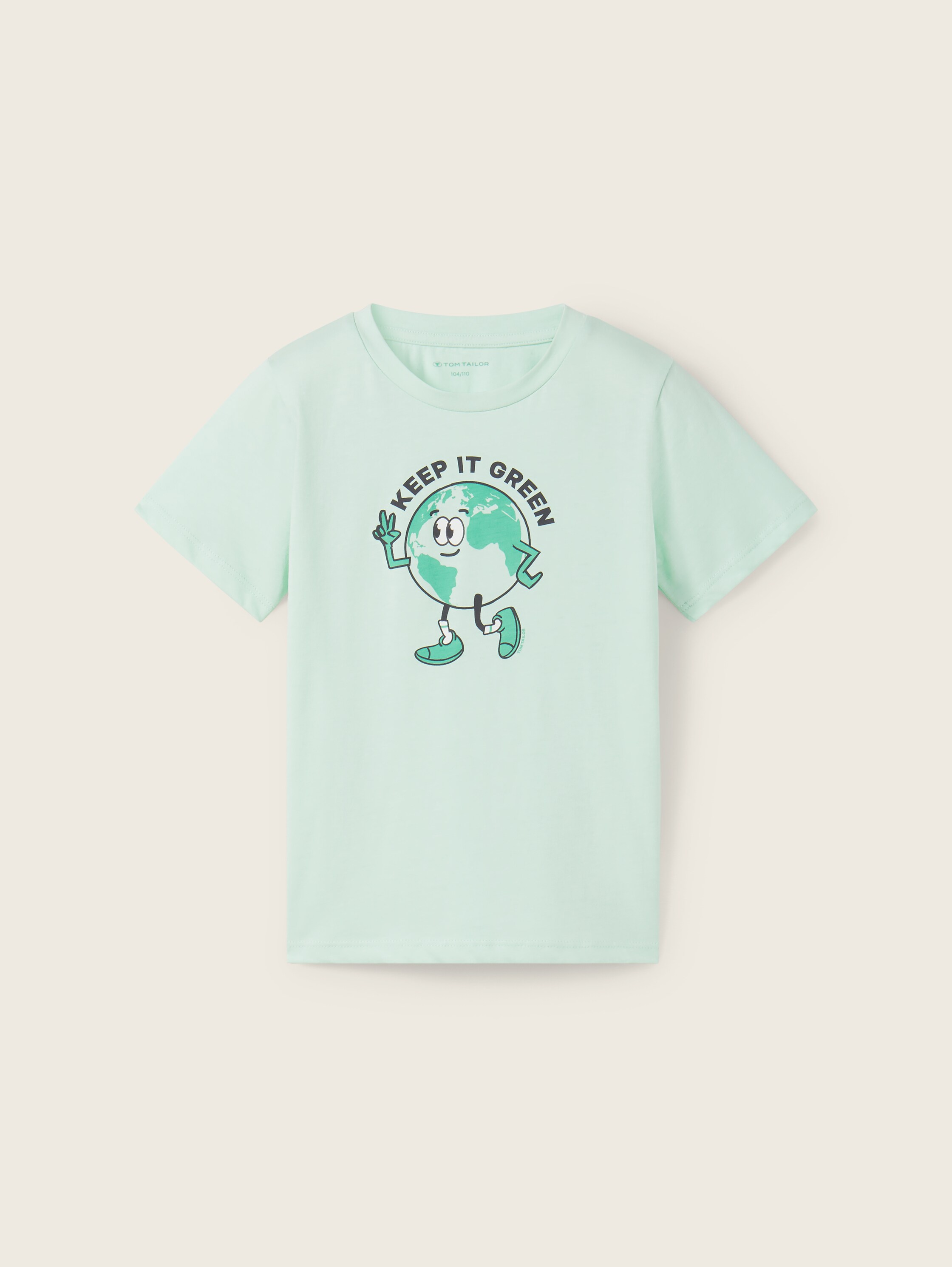 T-Shirt mit Motivprint - grün - Produktansicht