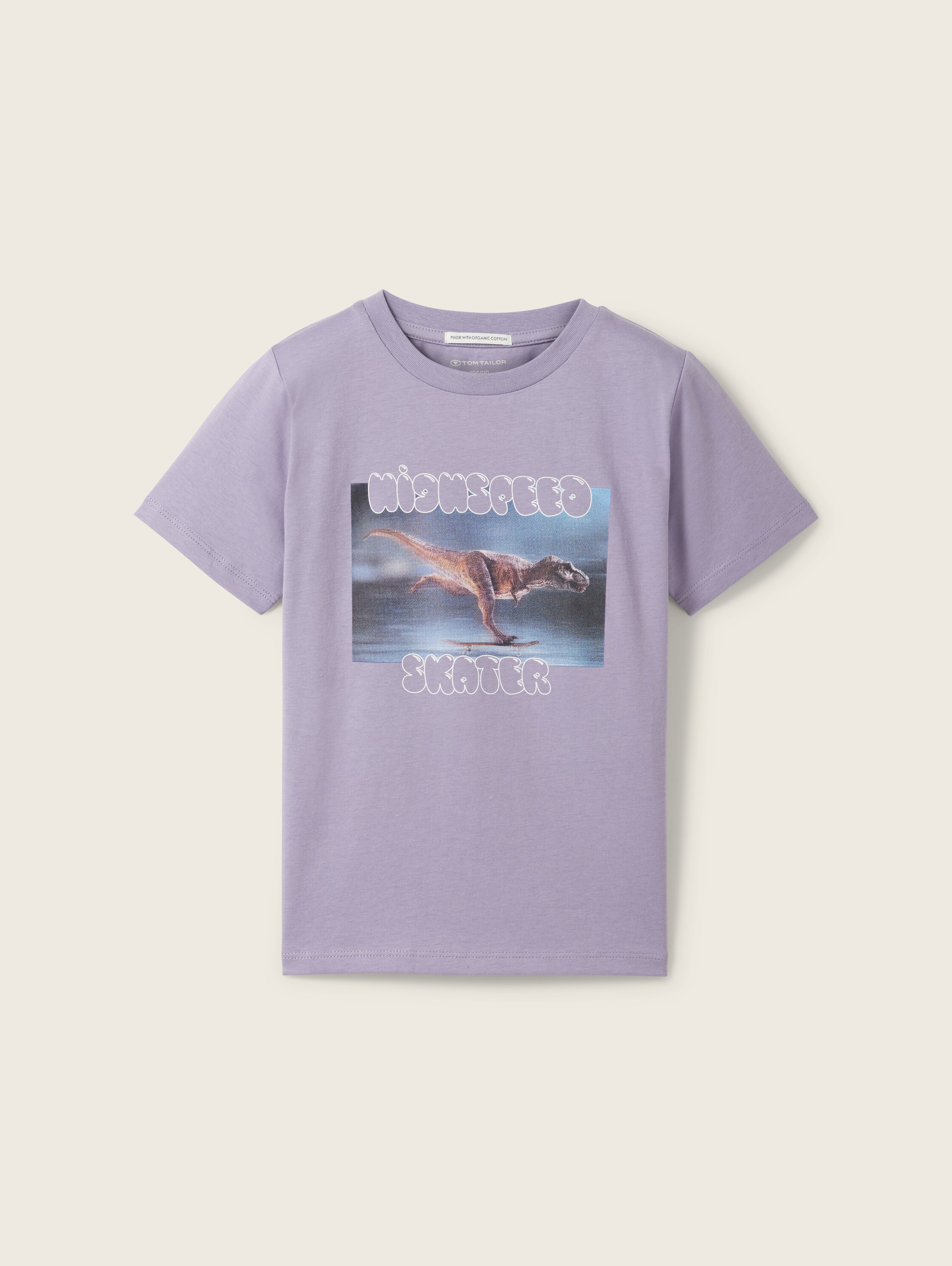 T-Shirt mit Fotoprint - lila - Produktansicht