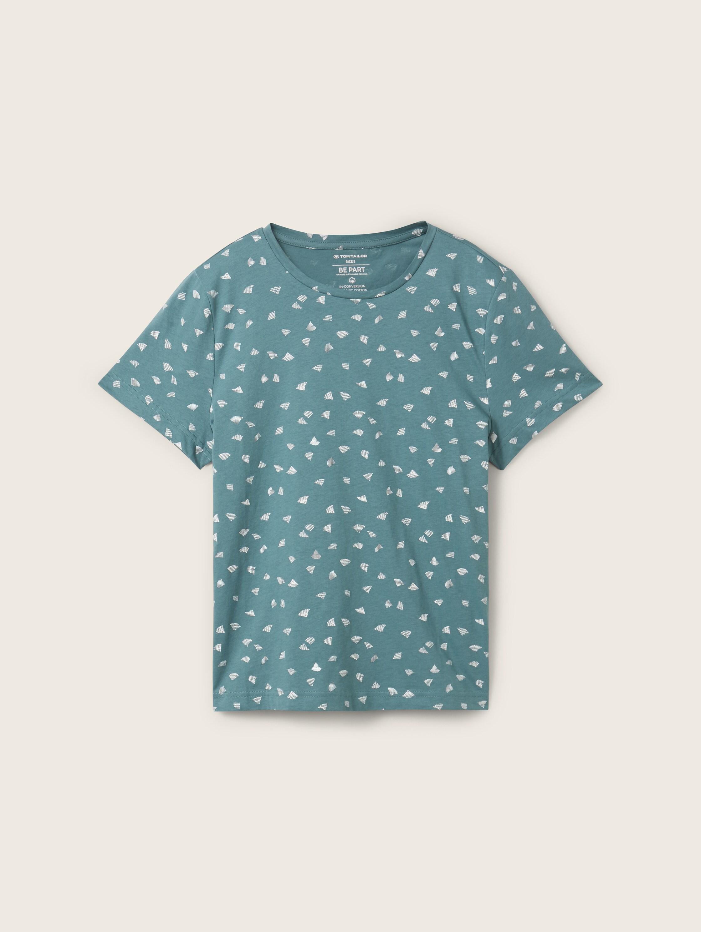 T-Shirt mit Print - grün - Produktansicht