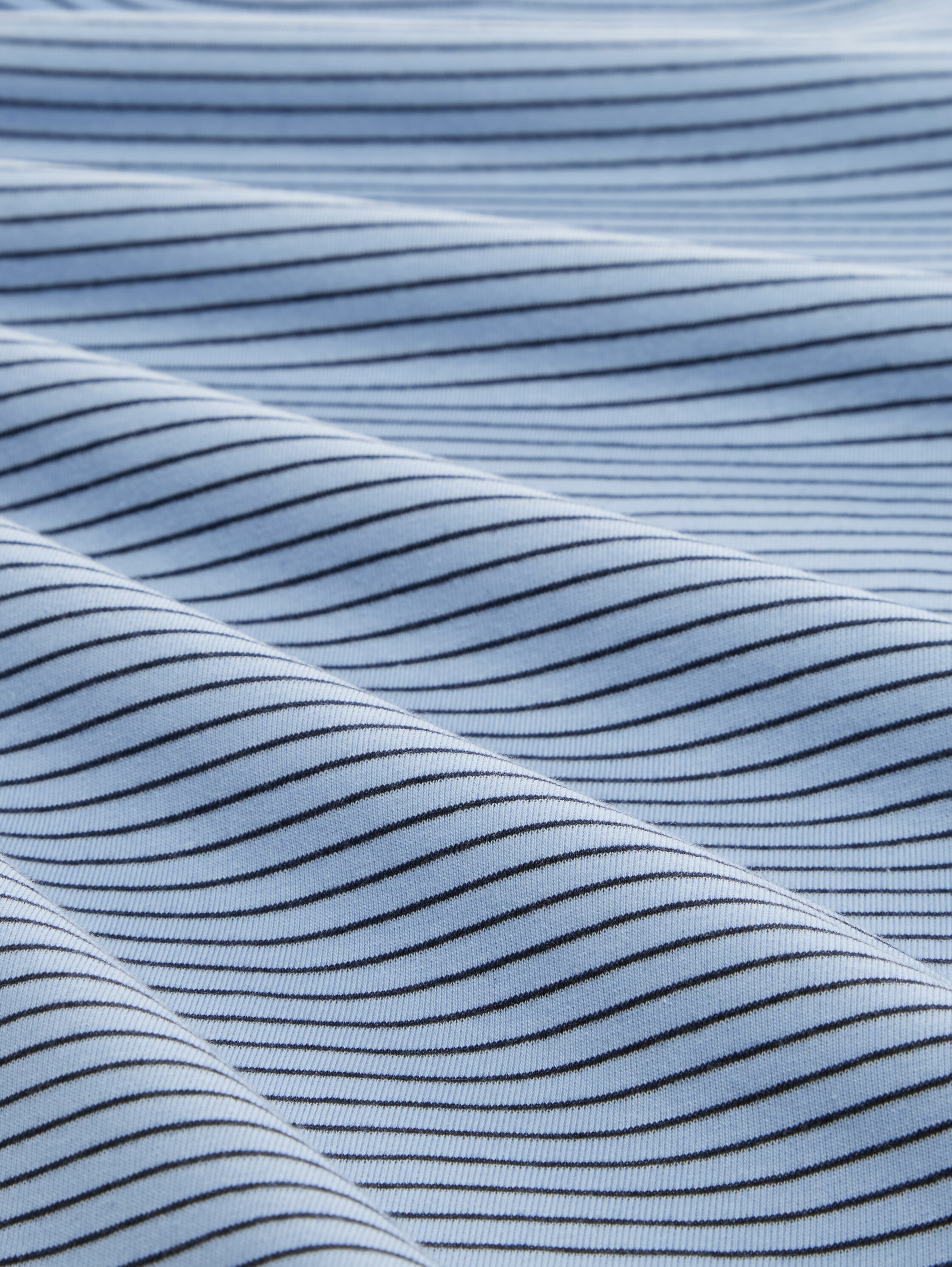 Shirt met 3/4 mouwen van biologisch katoen - blue navy thin stripe - Materiaalweergave