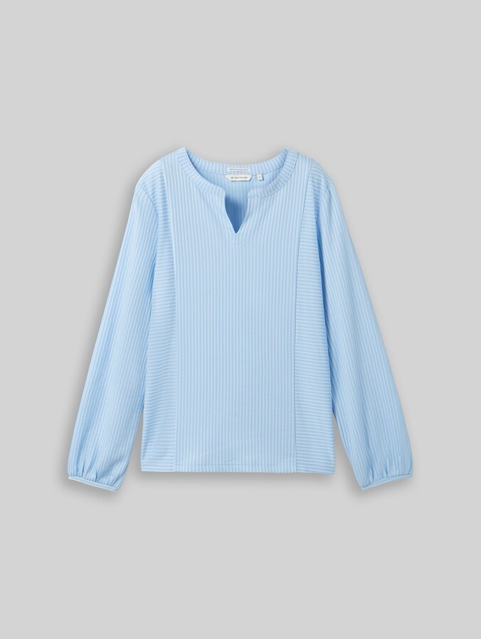 Bluse mit Streifenmuster von Women, blue white thin stripe