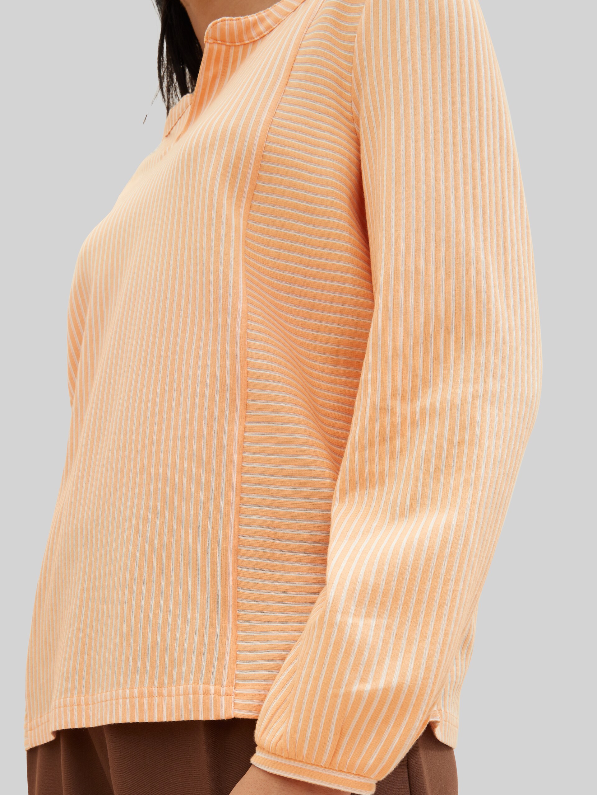 Blouse à rayures - coral beige thin stripe - Vue détaillée du modèle