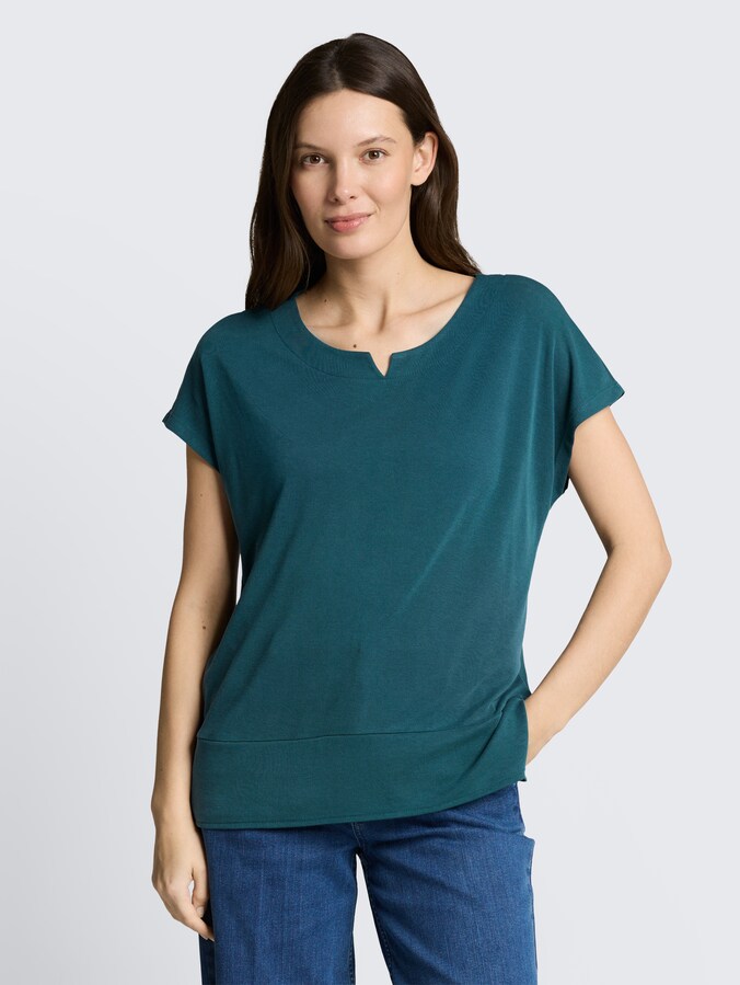 T-shirt van gemengde stoffen door Women, Deep Meadow Green