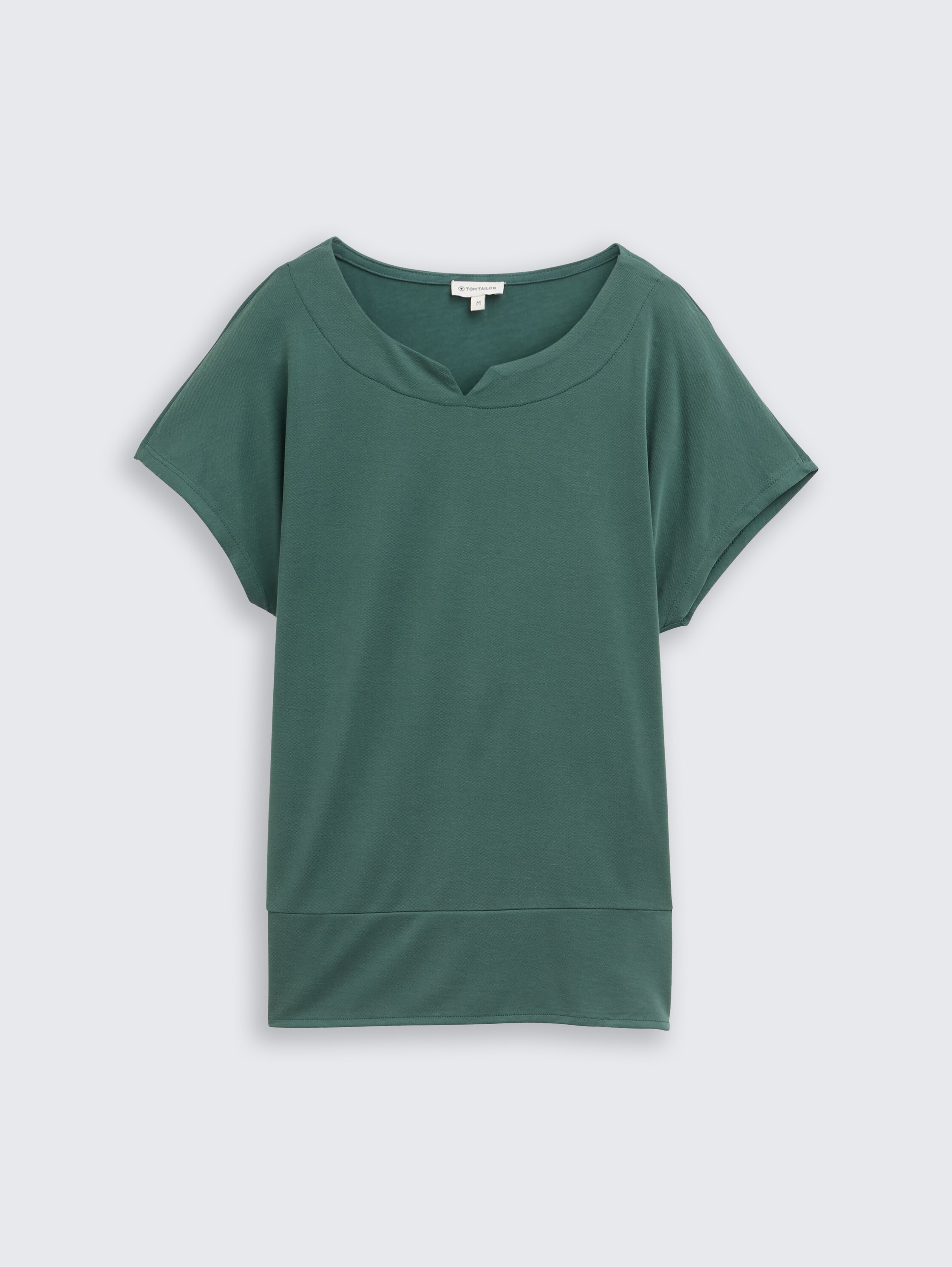 T-Shirt aus Materialmix - explorer_green - 