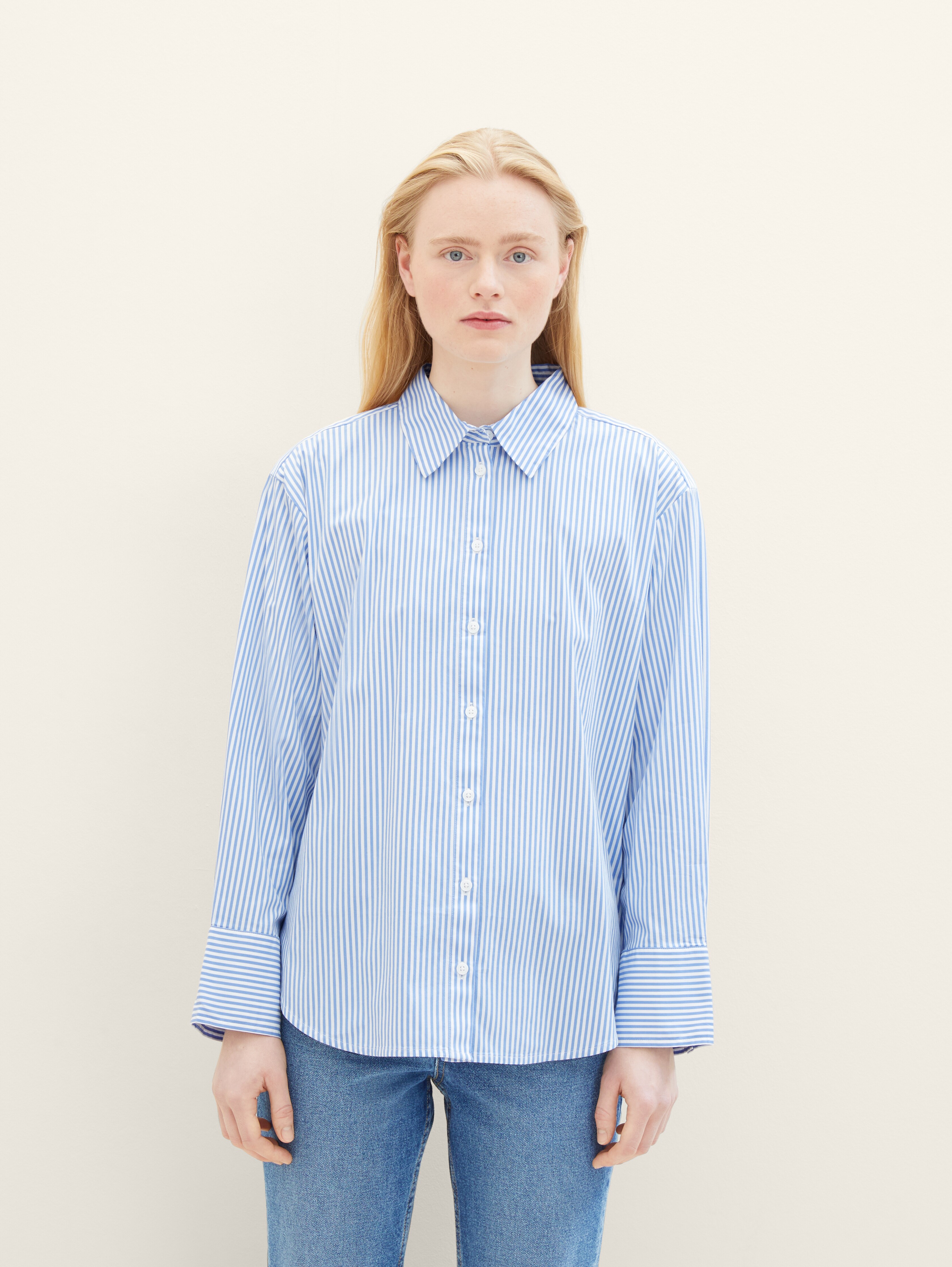 売れ筋商品|||トム テイラー デニム Tシャツ レディース トップス STRUCTURED STRIPE - Long sleeved top - small navy white stripe CI048_YD7781_m?hei=850&crop=0,
