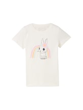 Geselecteerd, T-shirt met geprint motief door Tom Tailor, wit