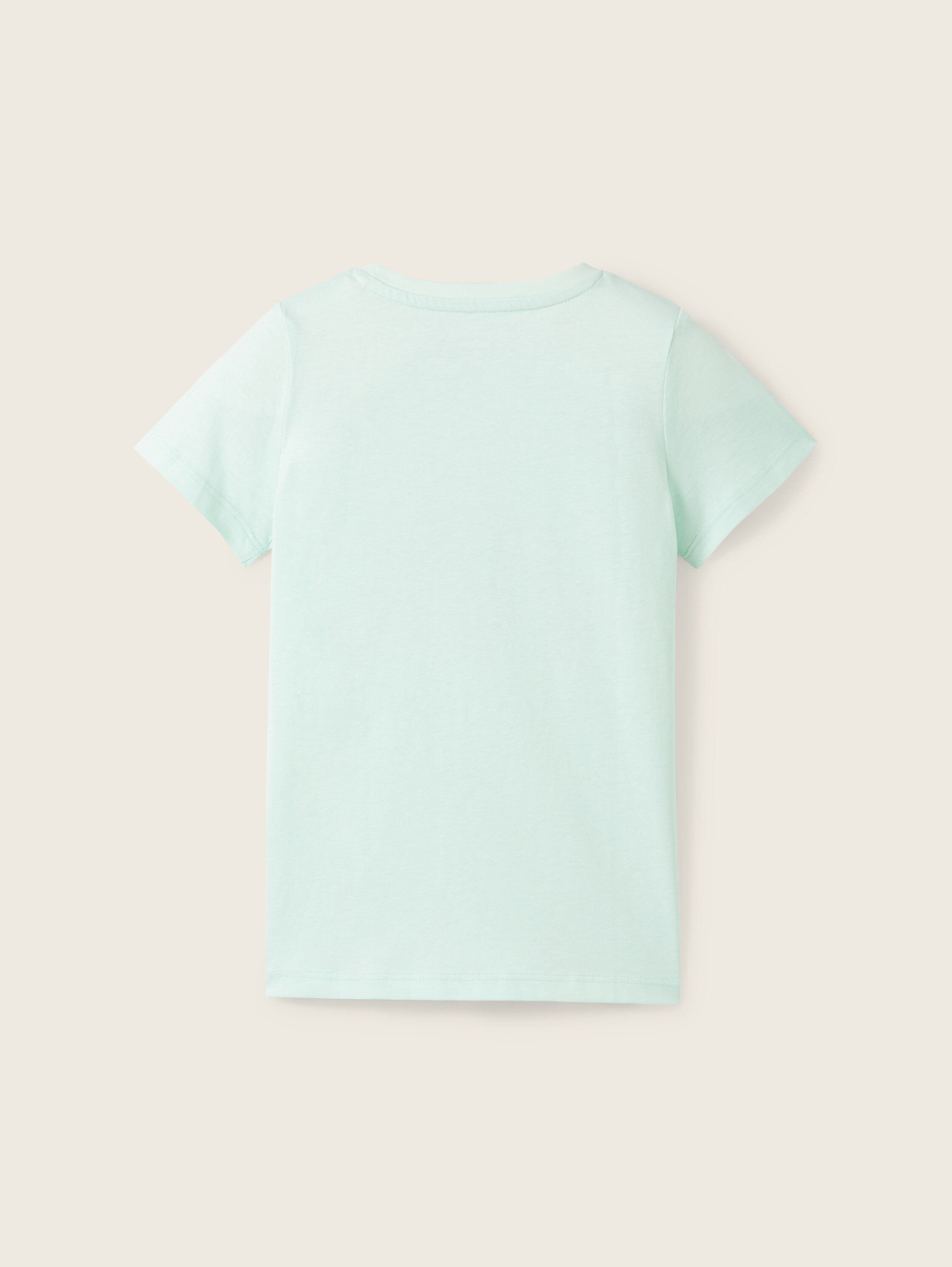T-shirt met geprint motief - soft sugar green