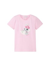 Sélectionné, T-shirt comportant du coton bio par Tom Tailor, rose